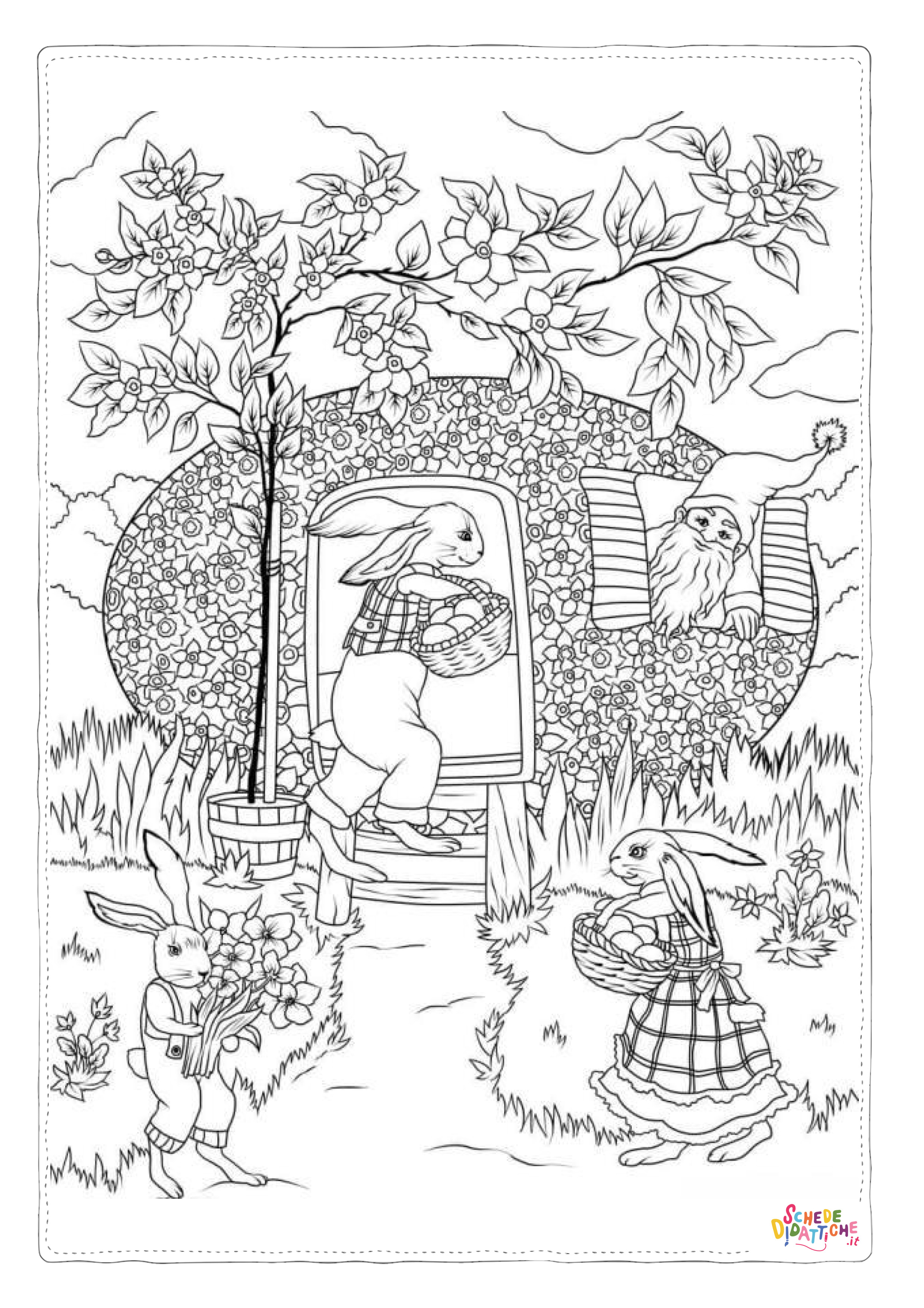 Disegno "Disegno di uovo di Pasqua da stampare e colorare 54" Disegno di uovo di Pasqua da stampare e colorare 54