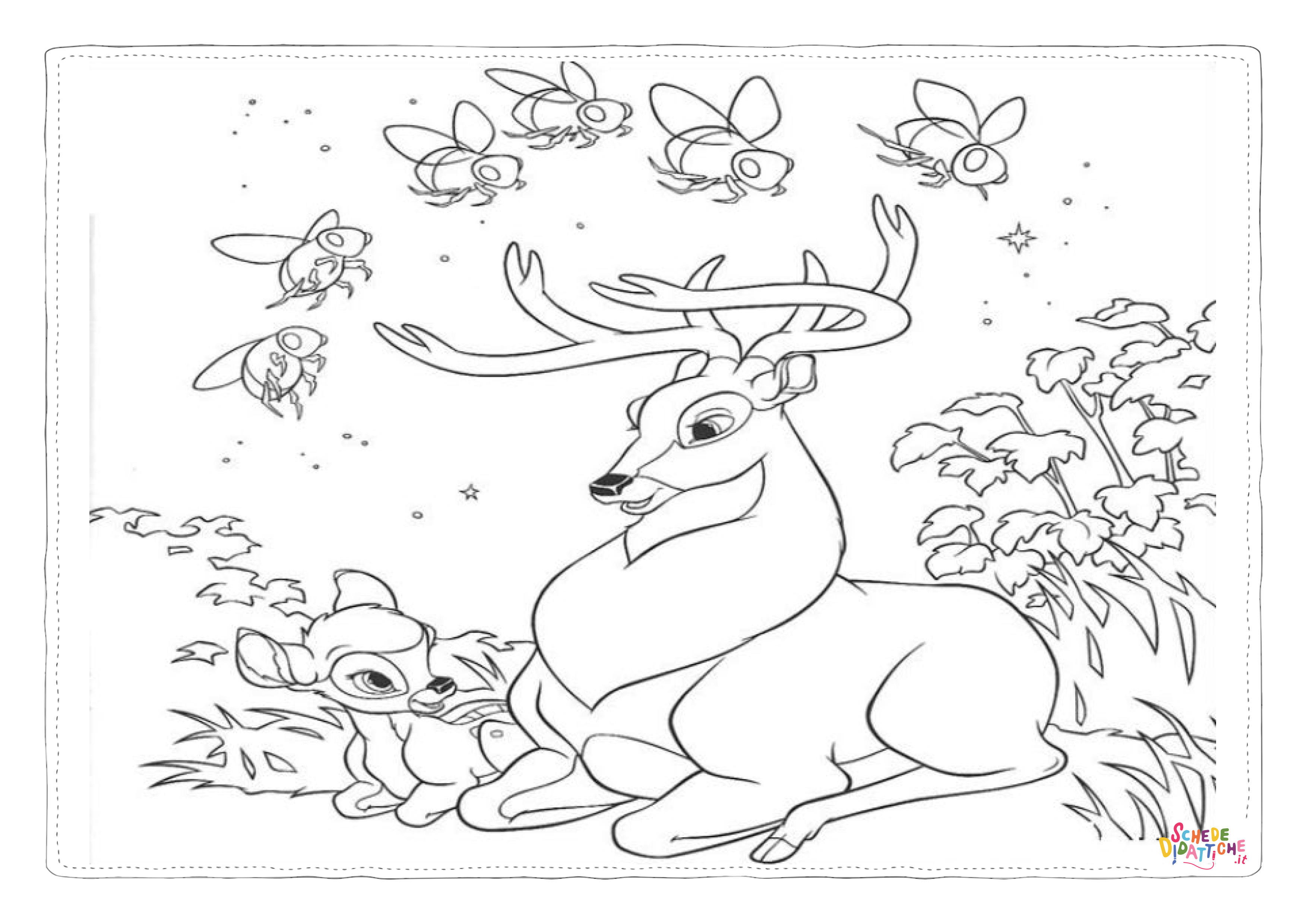 Disegno "Disegno di Bambi da stampare e colorare 35" Disegno di Bambi da stampare e colorare 35