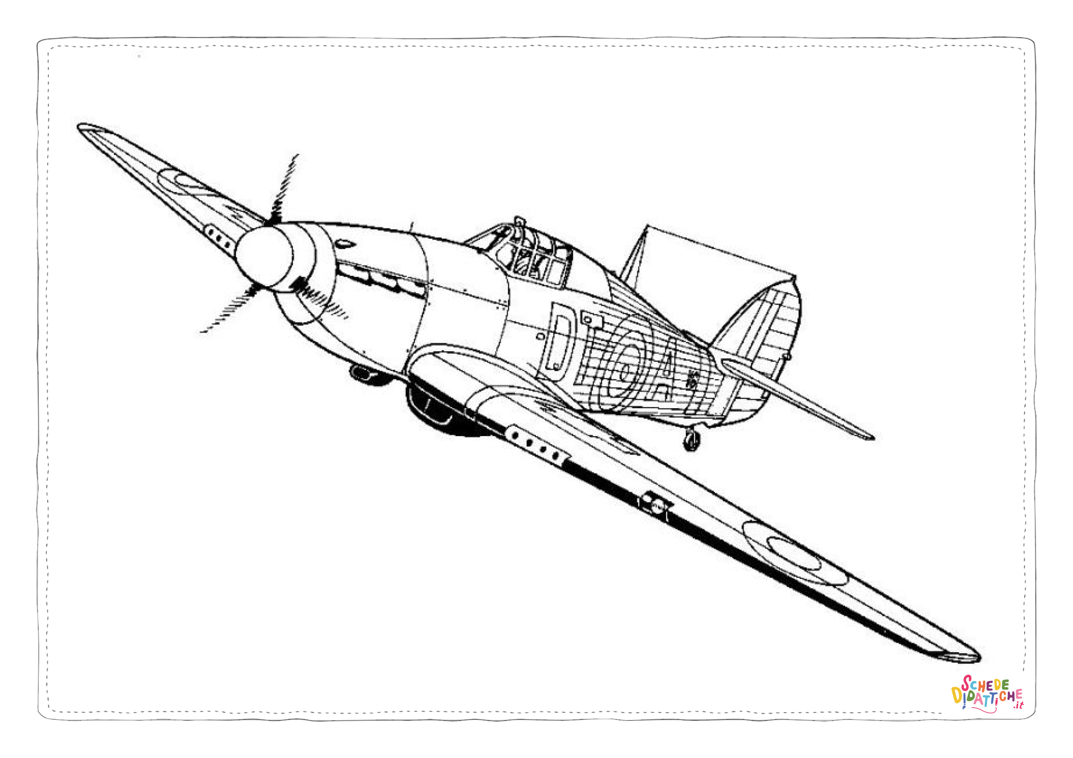 Disegno "Disegno di aereo militare da stampare e colorare 48" Disegno di aereo militare da stampare e colorare 48