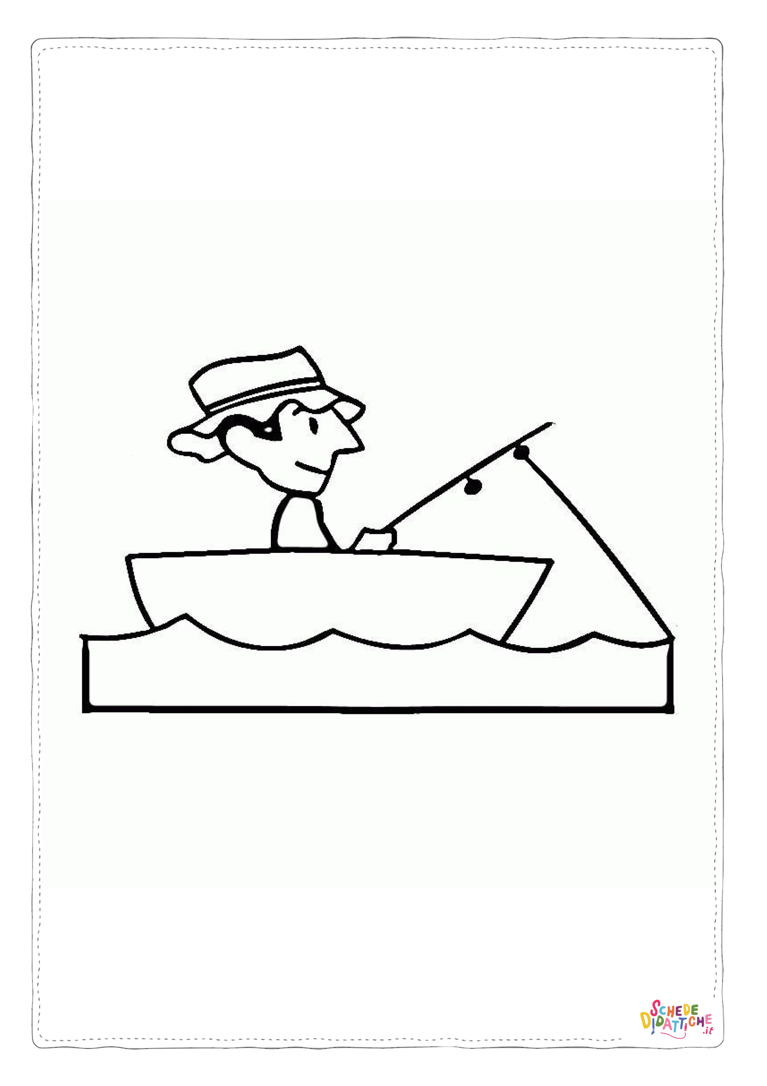 Disegno di pesca da stampare e colorare 2