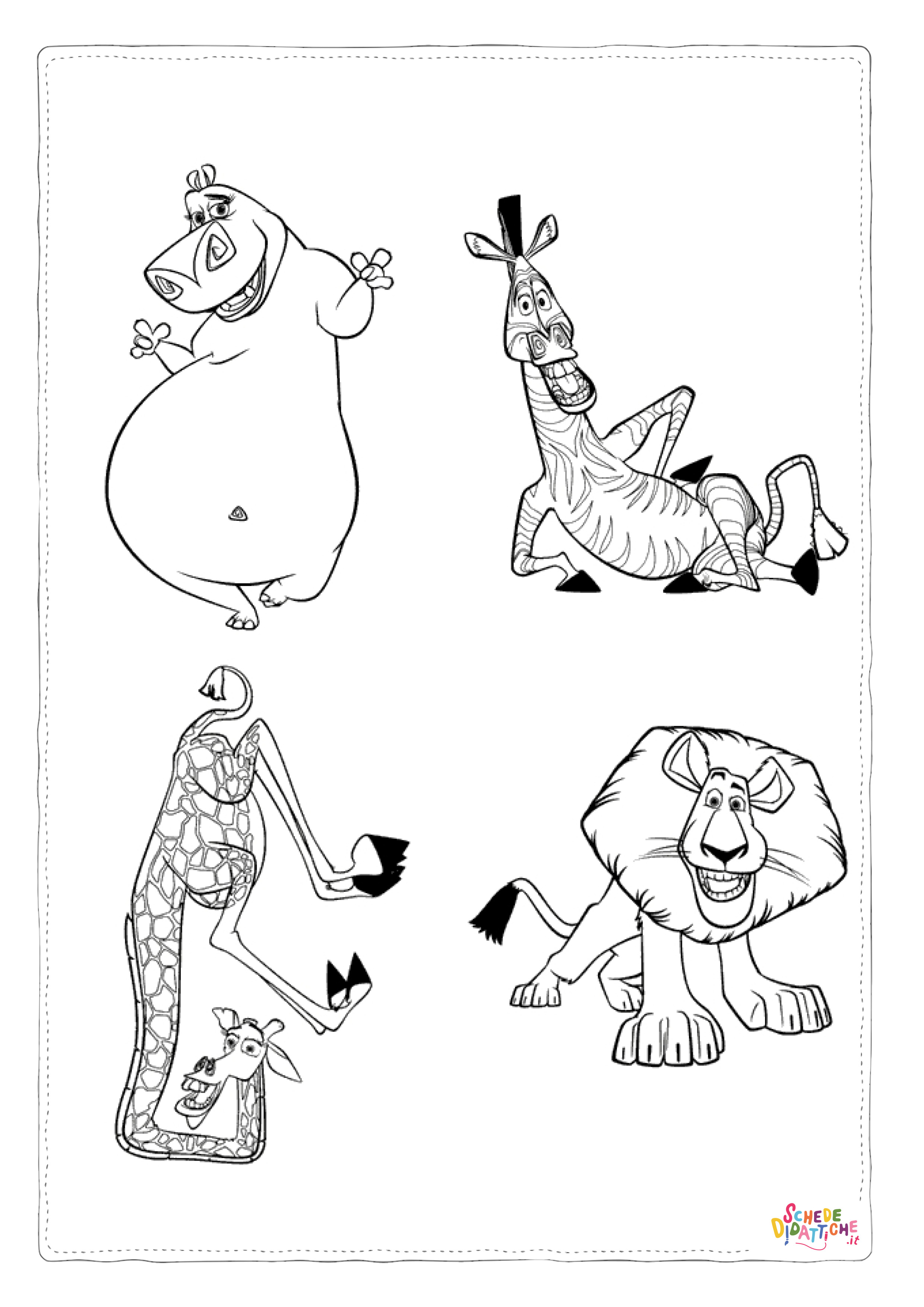 Disegno "Disegno di Madagascar da stampare e colorare 6" Disegno di Madagascar da stampare e colorare 6