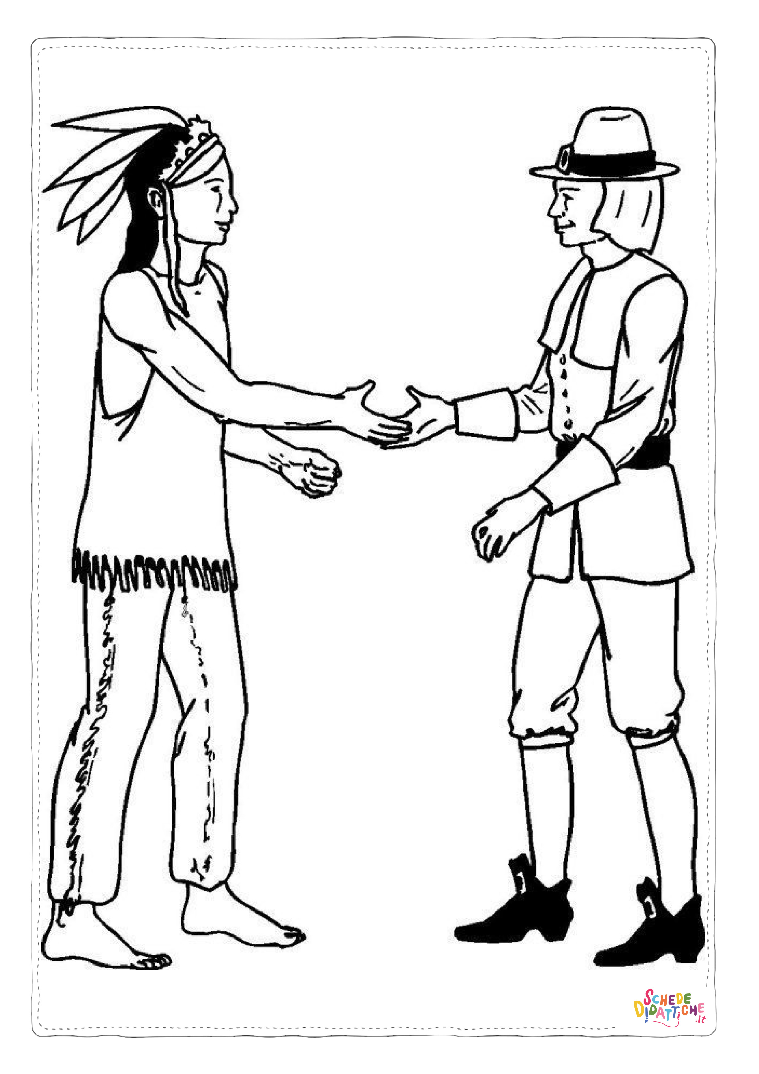 Disegno "Disegno di Indiani d'America da stampare e colorare 93" Disegno di Indiani d'America da stampare e colorare 93