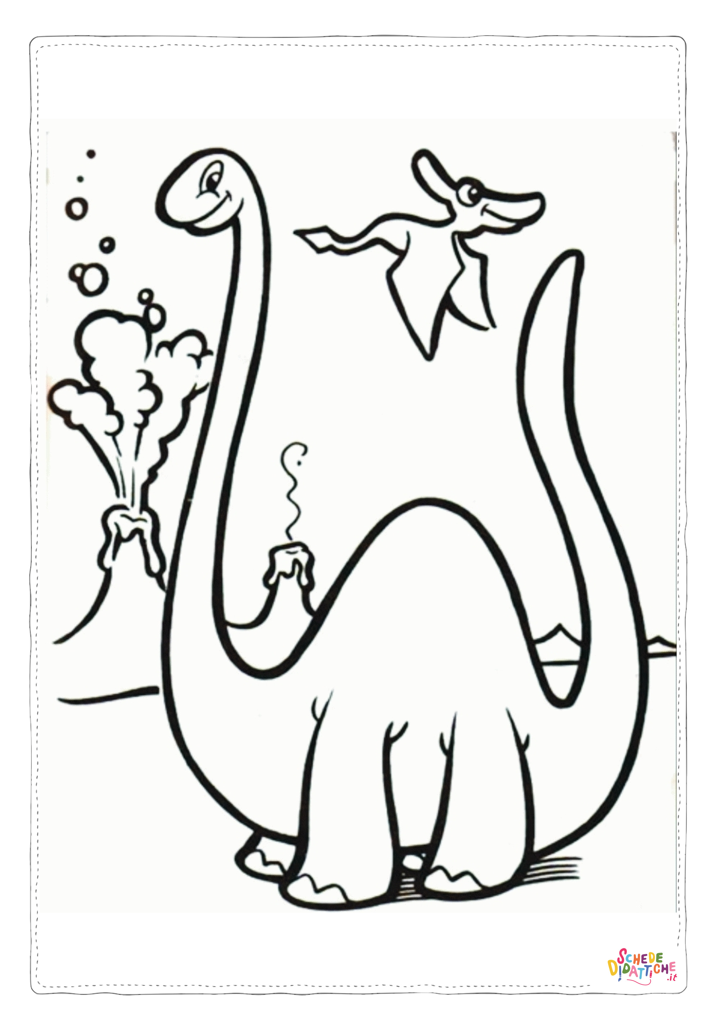 Disegno "Disegno di Brontosauro da stampare e colorare 12" Disegno di Brontosauro da stampare e colorare 12