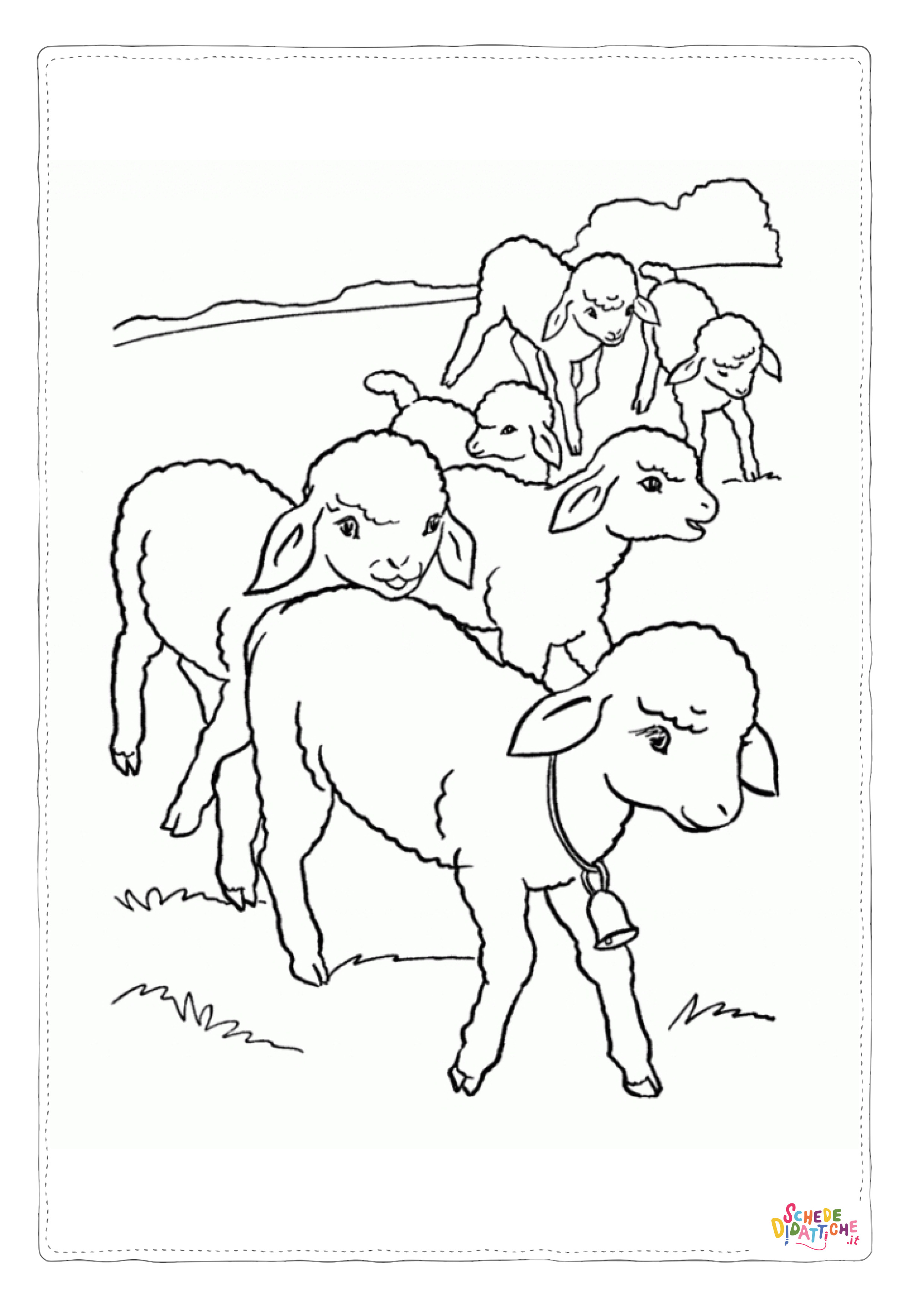 Disegno di pecora da stampare e colorare 31