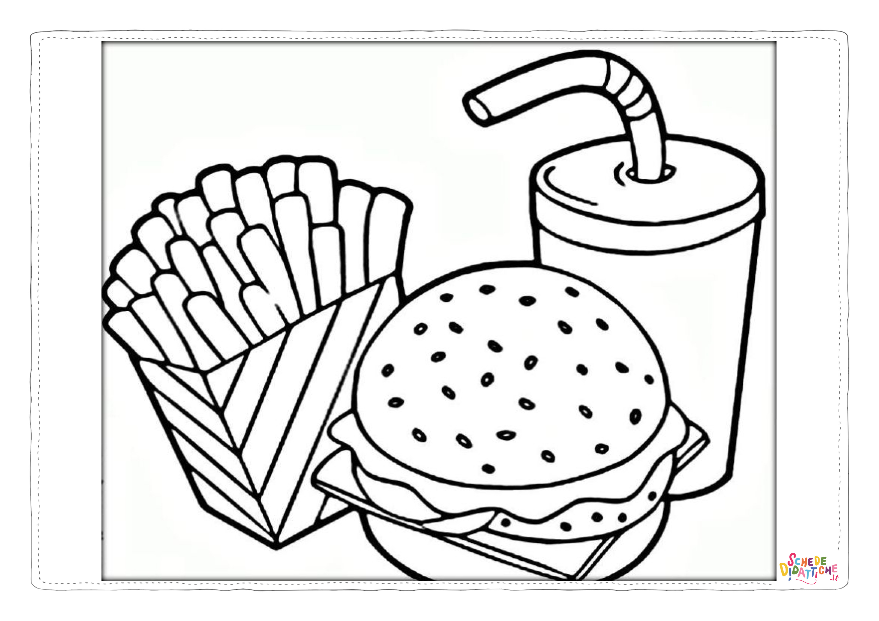 Disegno di fast food da stampare e colorare 26
