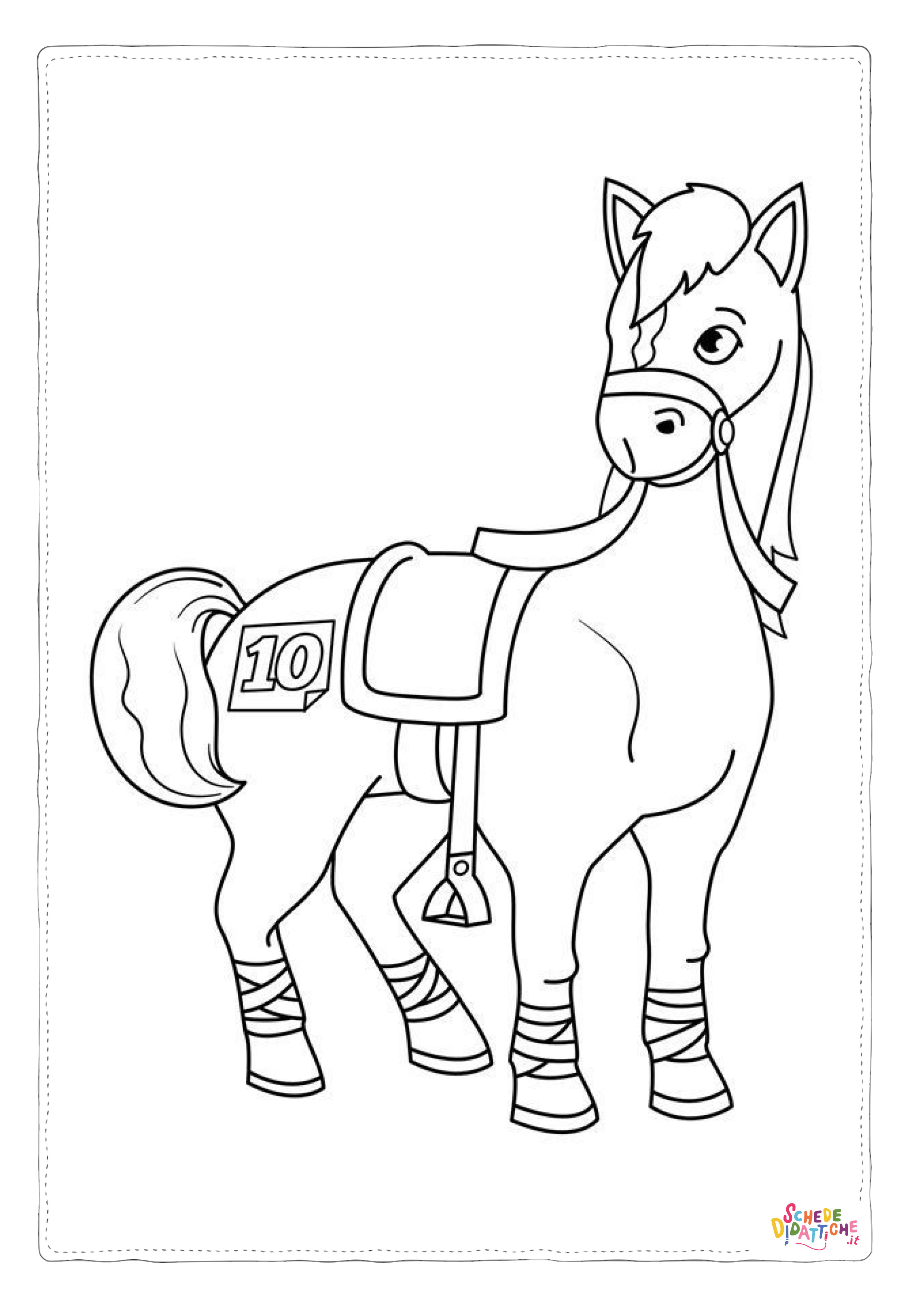 Disegno "Disegno di cavallo da stampare e colorare 245" Disegno di cavallo da stampare e colorare 245