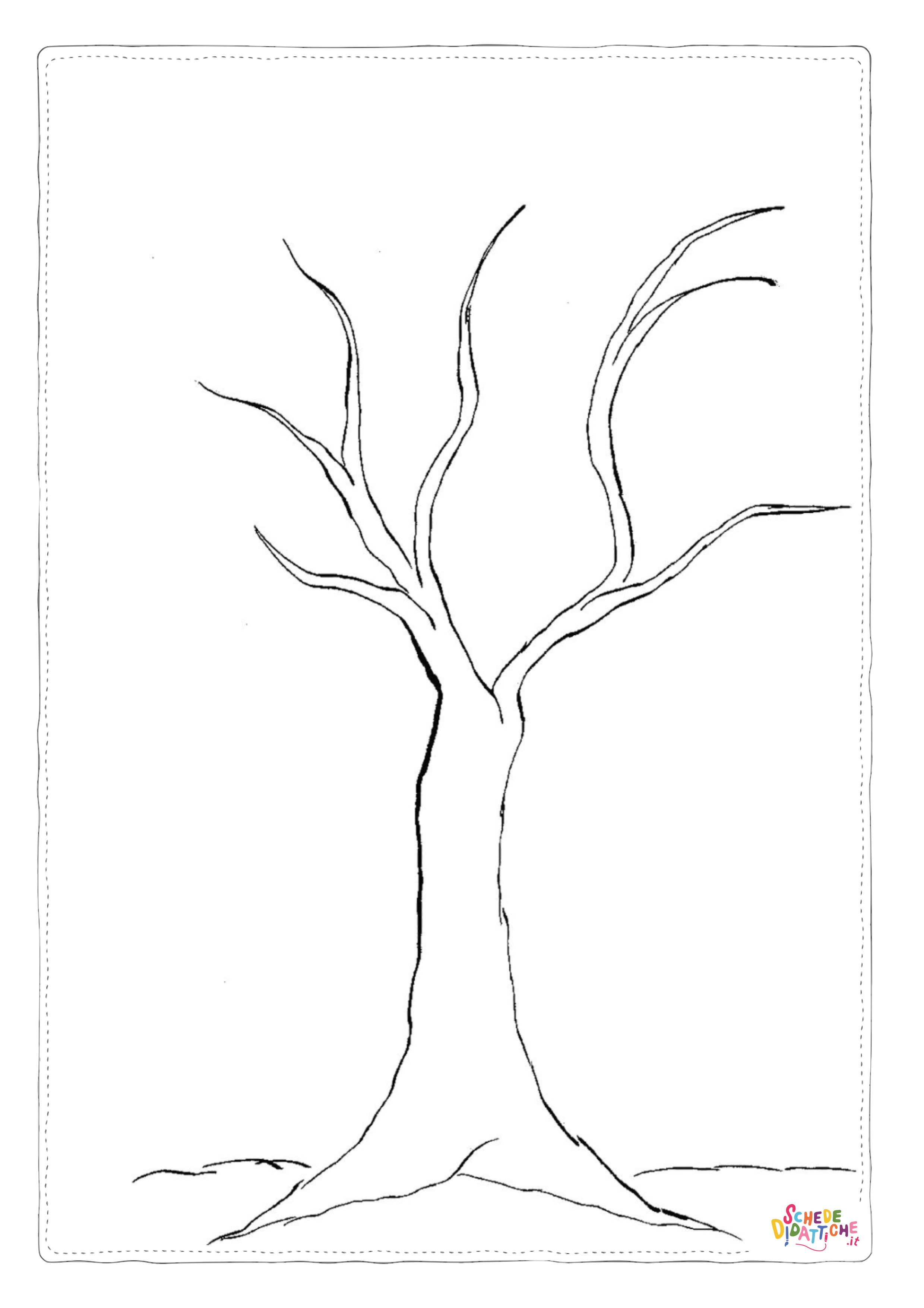 Disegno "Disegno di albero da stampare e colorare 62" Disegno di albero da stampare e colorare 62