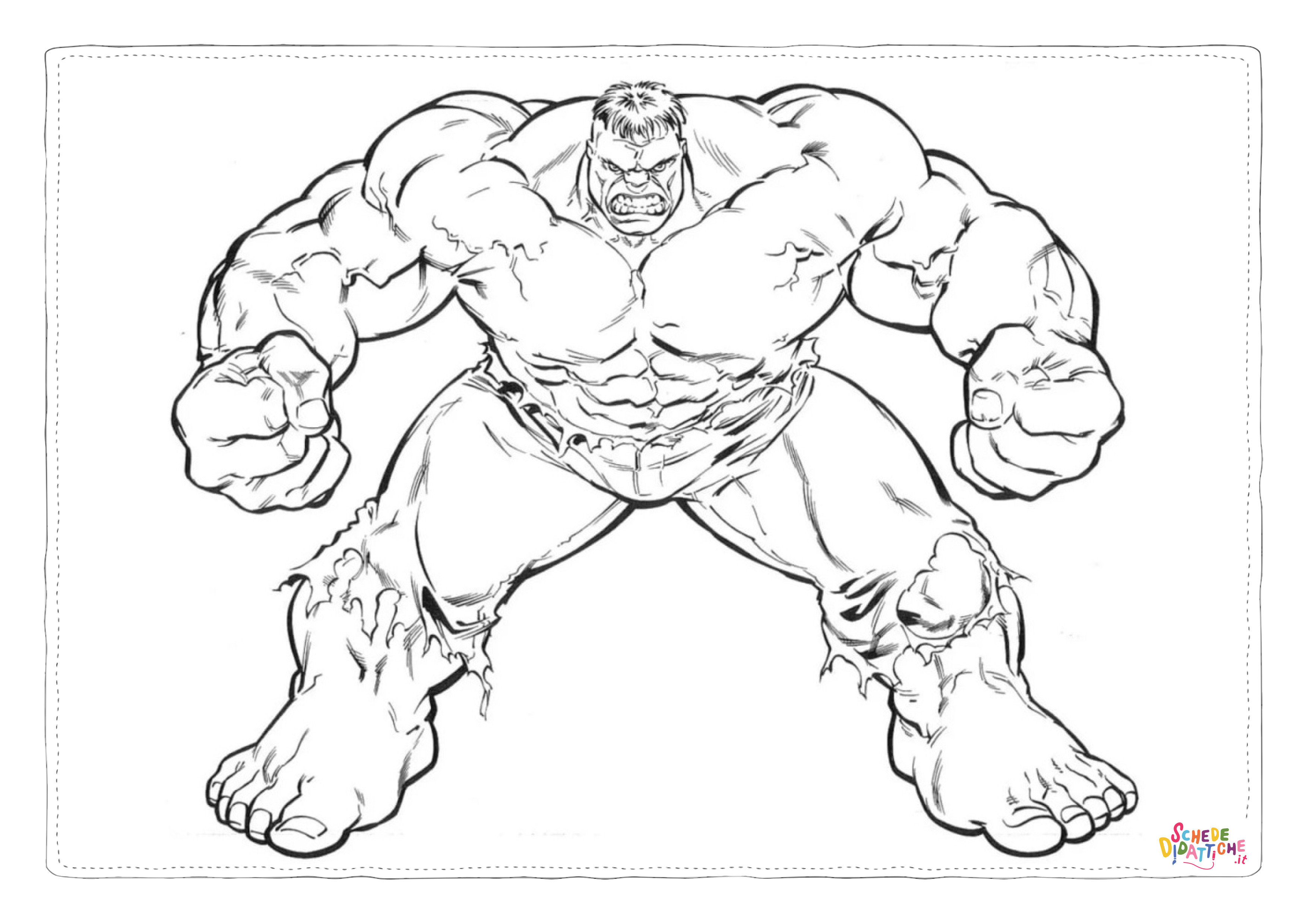 Disegno "Disegno di Hulk da stampare e colorare 74" Disegno di Hulk da stampare e colorare 74
