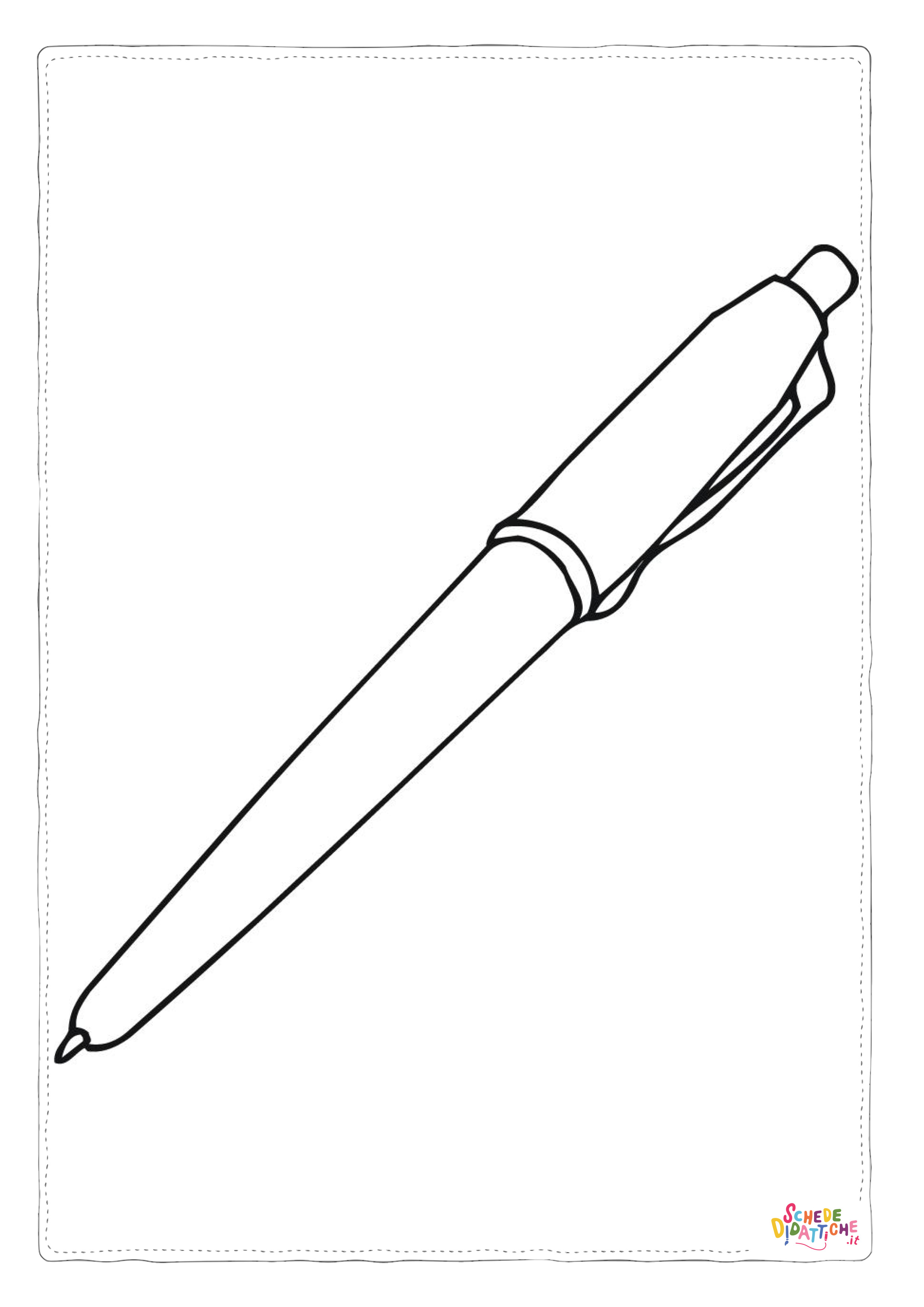 Disegno di penna da stampare e colorare