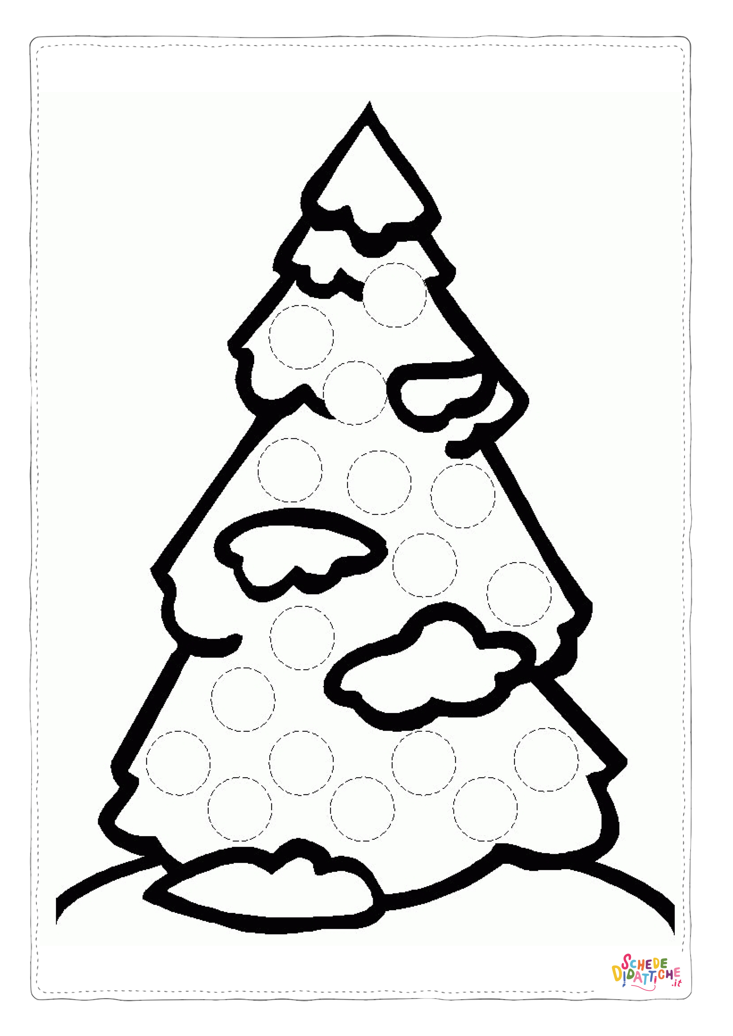 Disegno "Disegno di albero di Natale da stampare e colorare 22" Disegno di albero di Natale da stampare e colorare 22