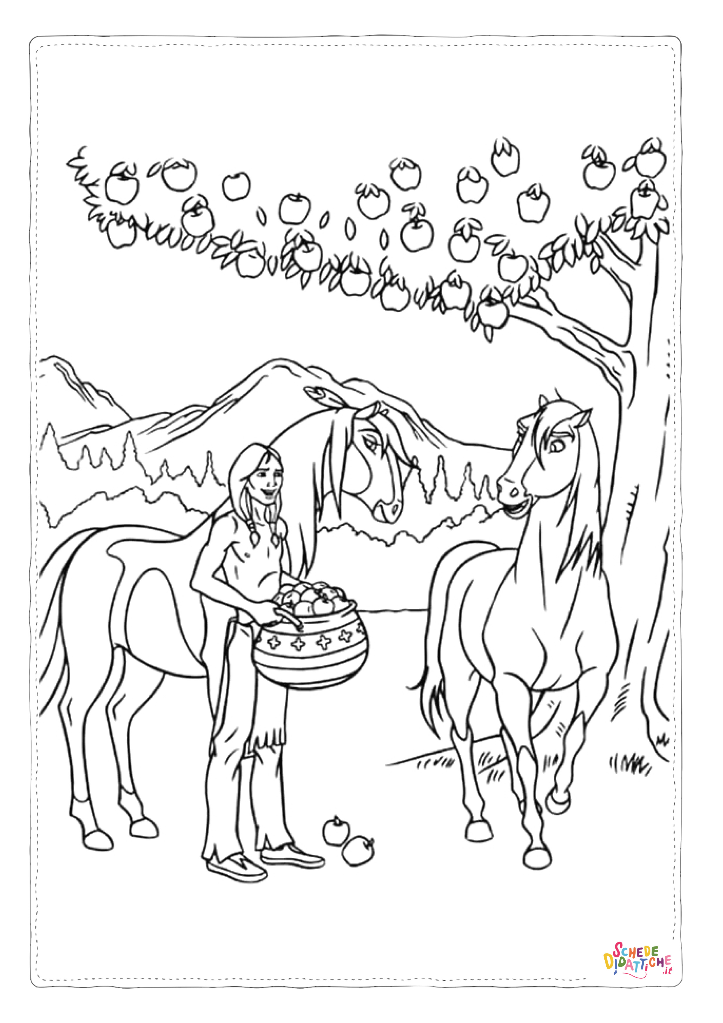 Disegno "Disegno di Spirit da stampare e colorare 1" Disegno di Spirit da stampare e colorare 1