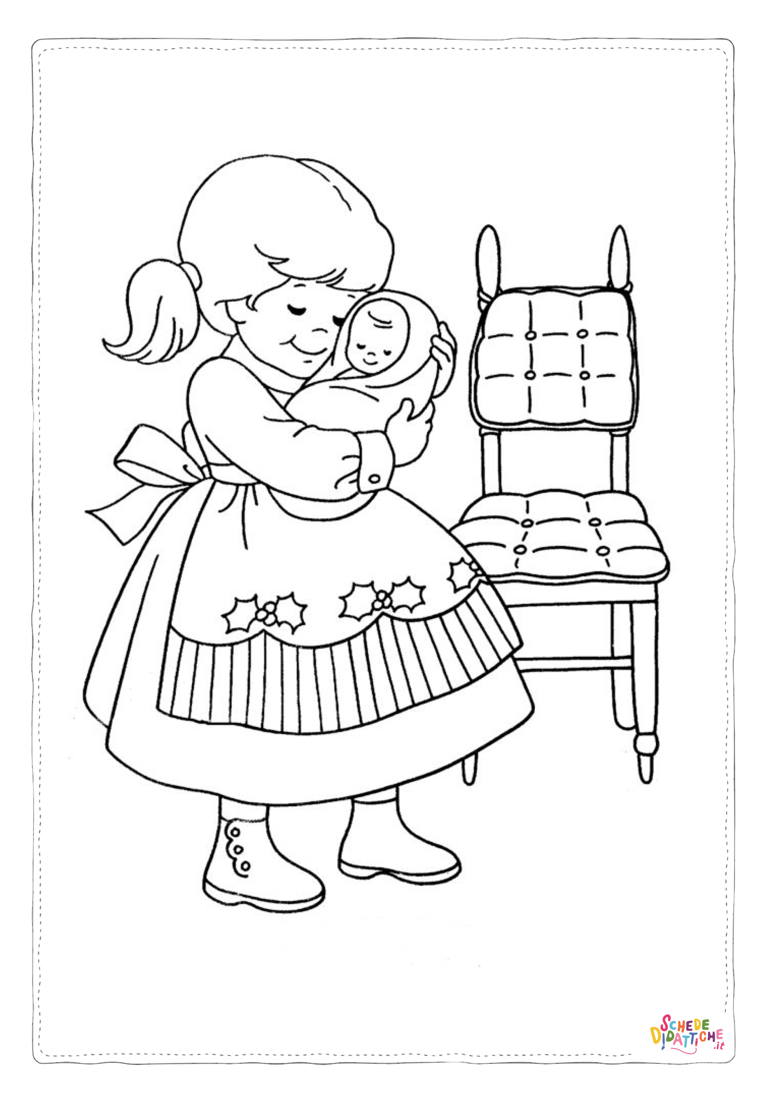 Disegno "Disegno di bambino da stampare e colorare 8" Disegno di bambino da stampare e colorare 8