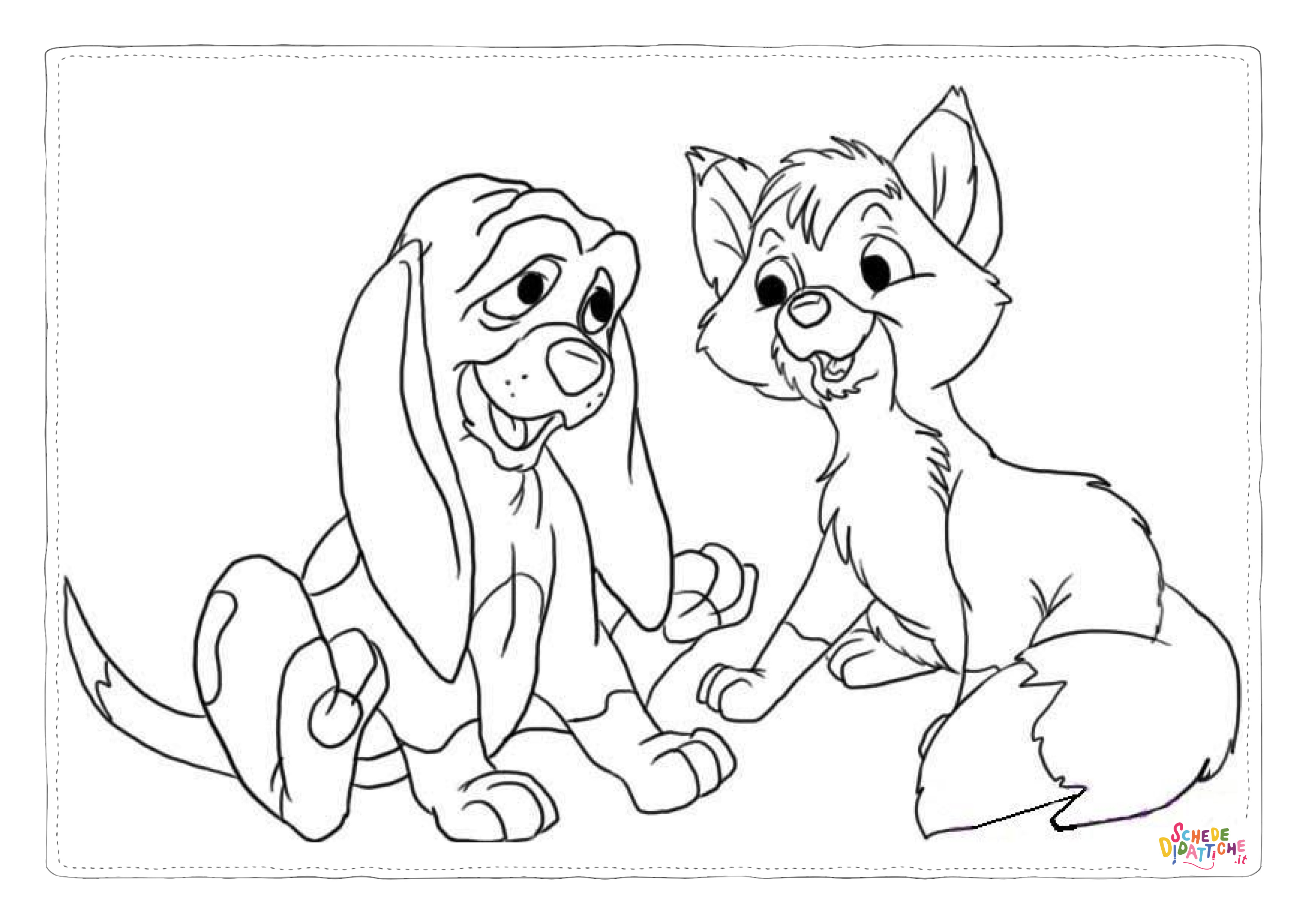 Disegno "Disegno di volpe da stampare e colorare 113" Disegno di volpe da stampare e colorare 113