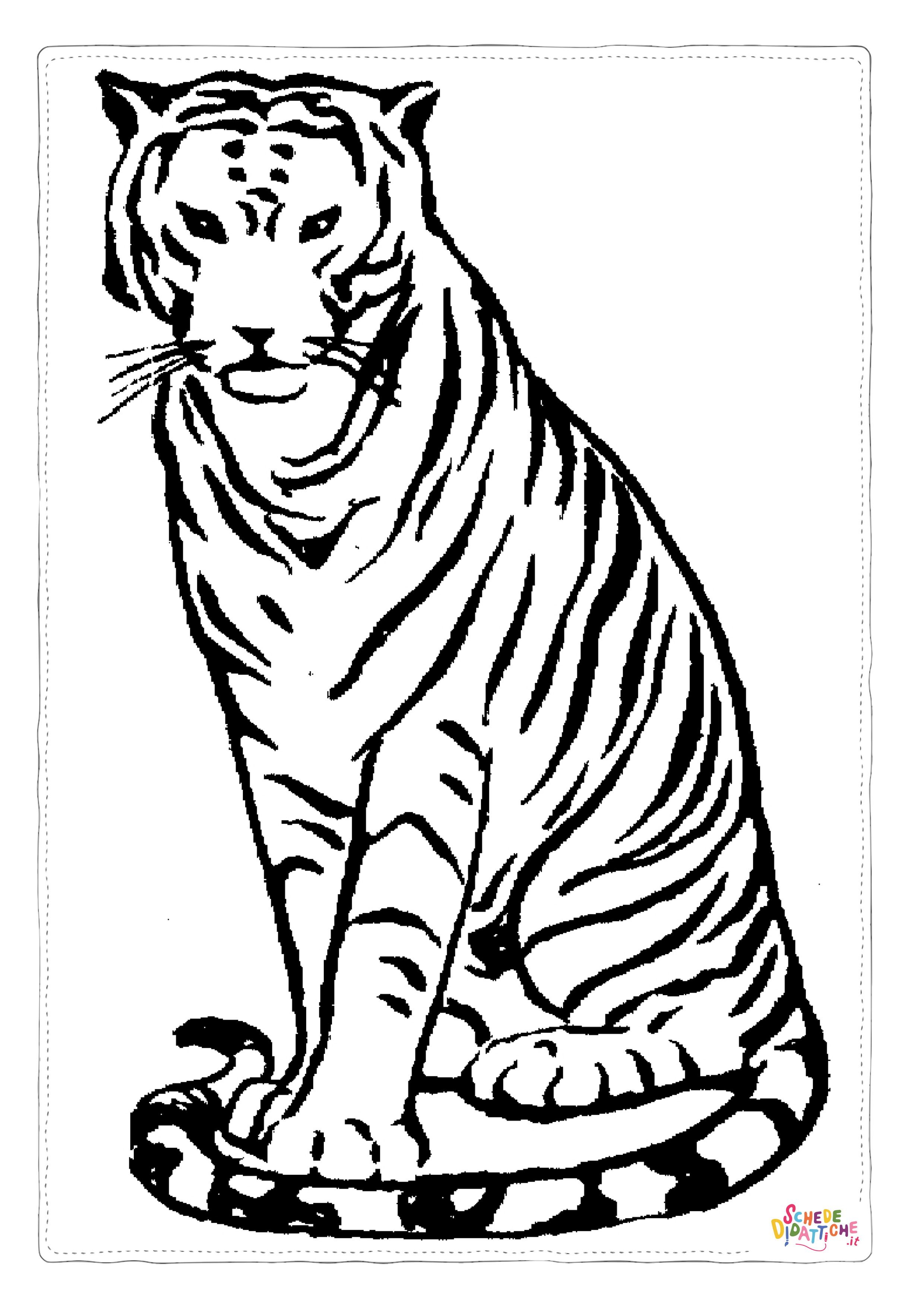Disegno di tigre da stampare e colorare 1