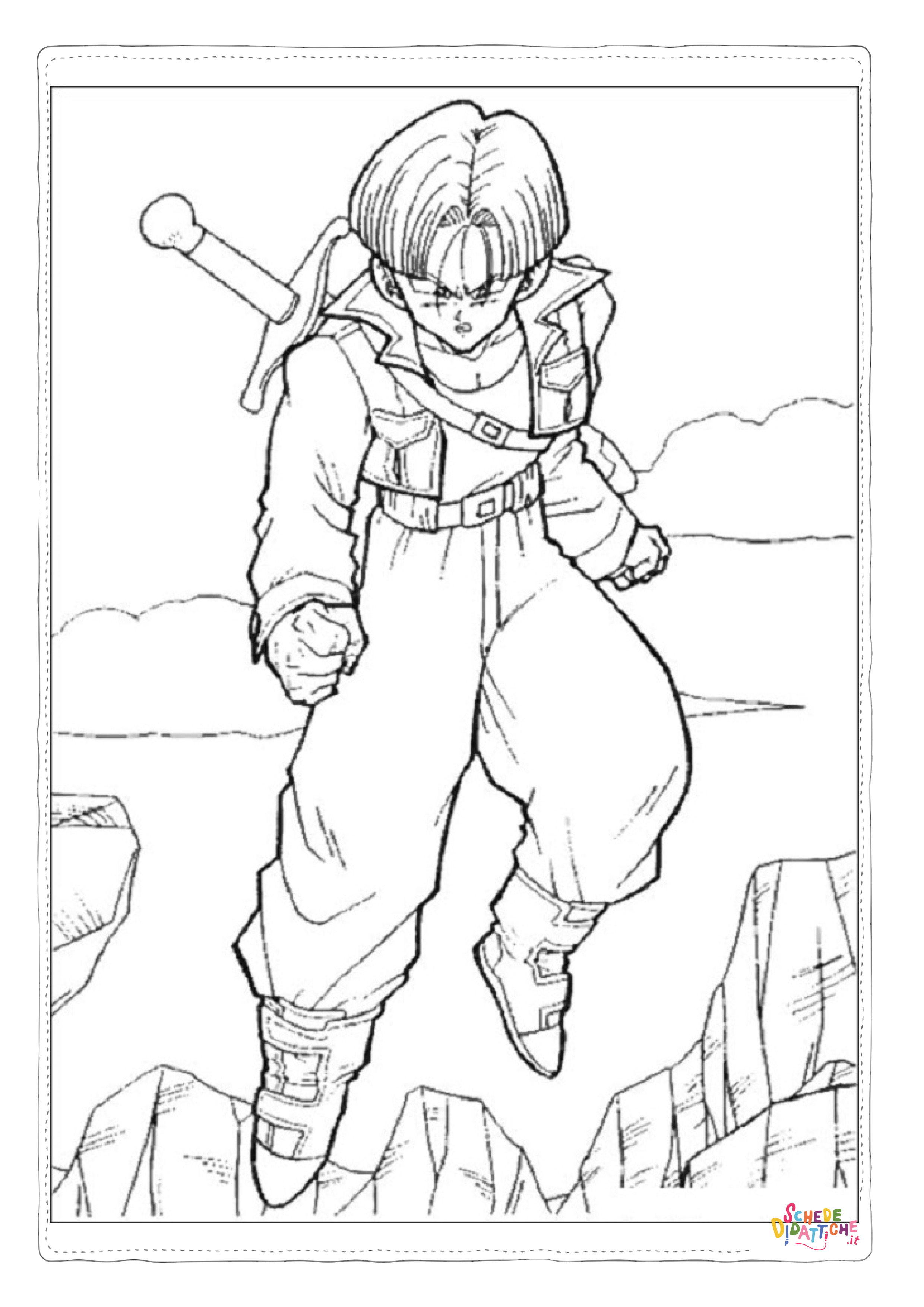 Disegno "Disegno di Dragon Ball da stampare e colorare 90" Disegno di Dragon Ball da stampare e colorare 90