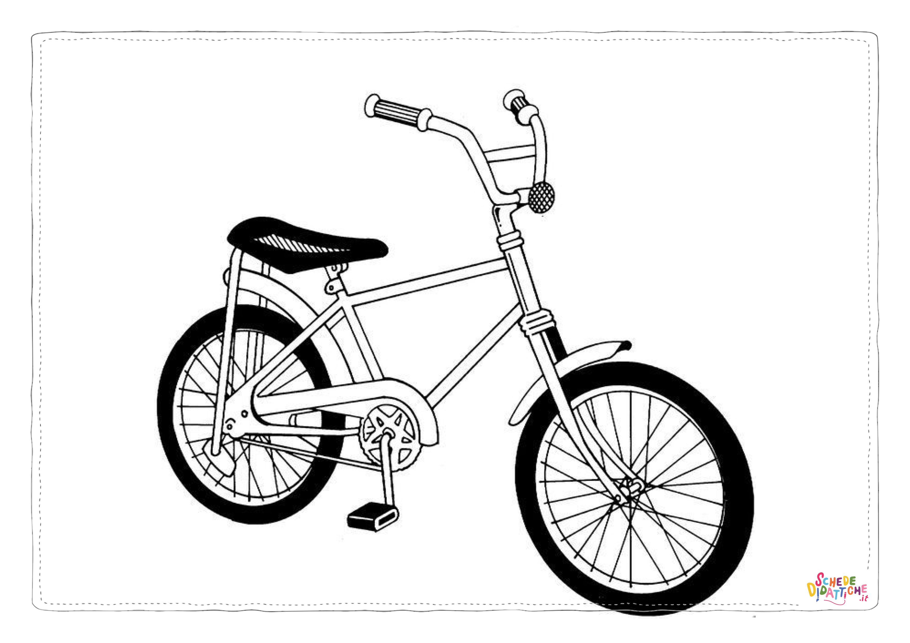 Disegno di bicicletta da stampare e colorare 19