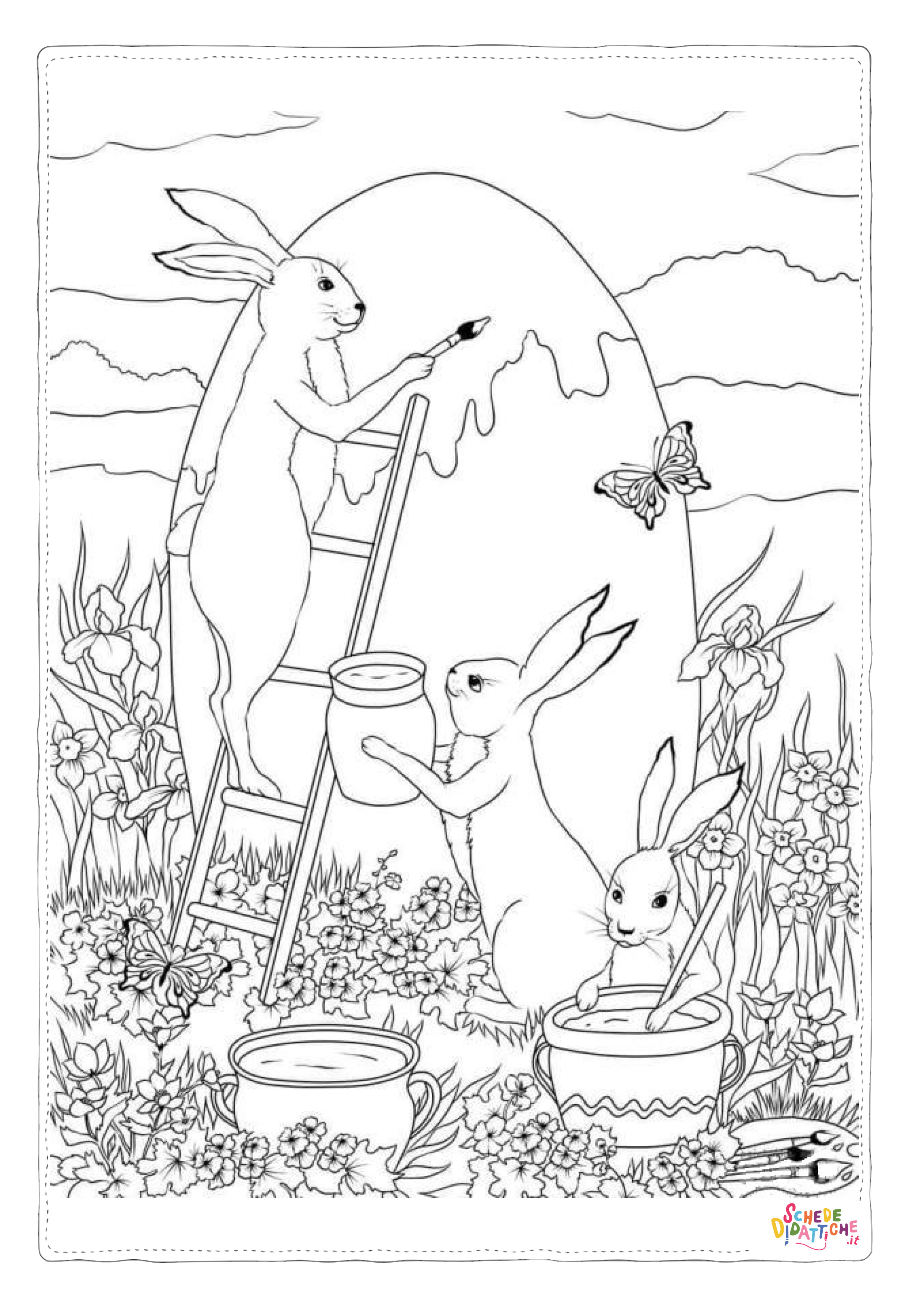 Disegno "Disegno di uovo di Pasqua da stampare e colorare 61" Disegno di uovo di Pasqua da stampare e colorare 61