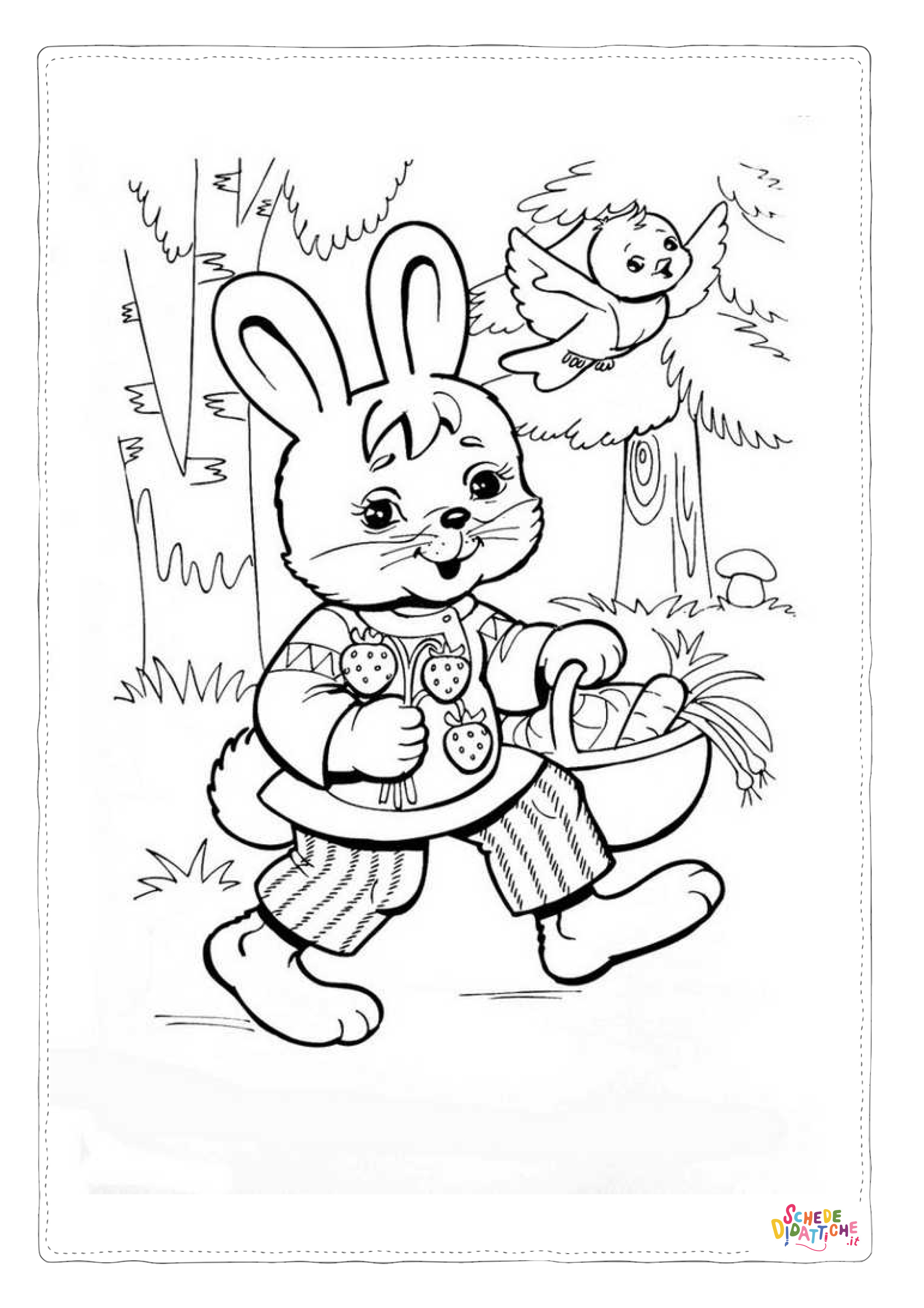 Disegno di coniglio da stampare e colorare 187