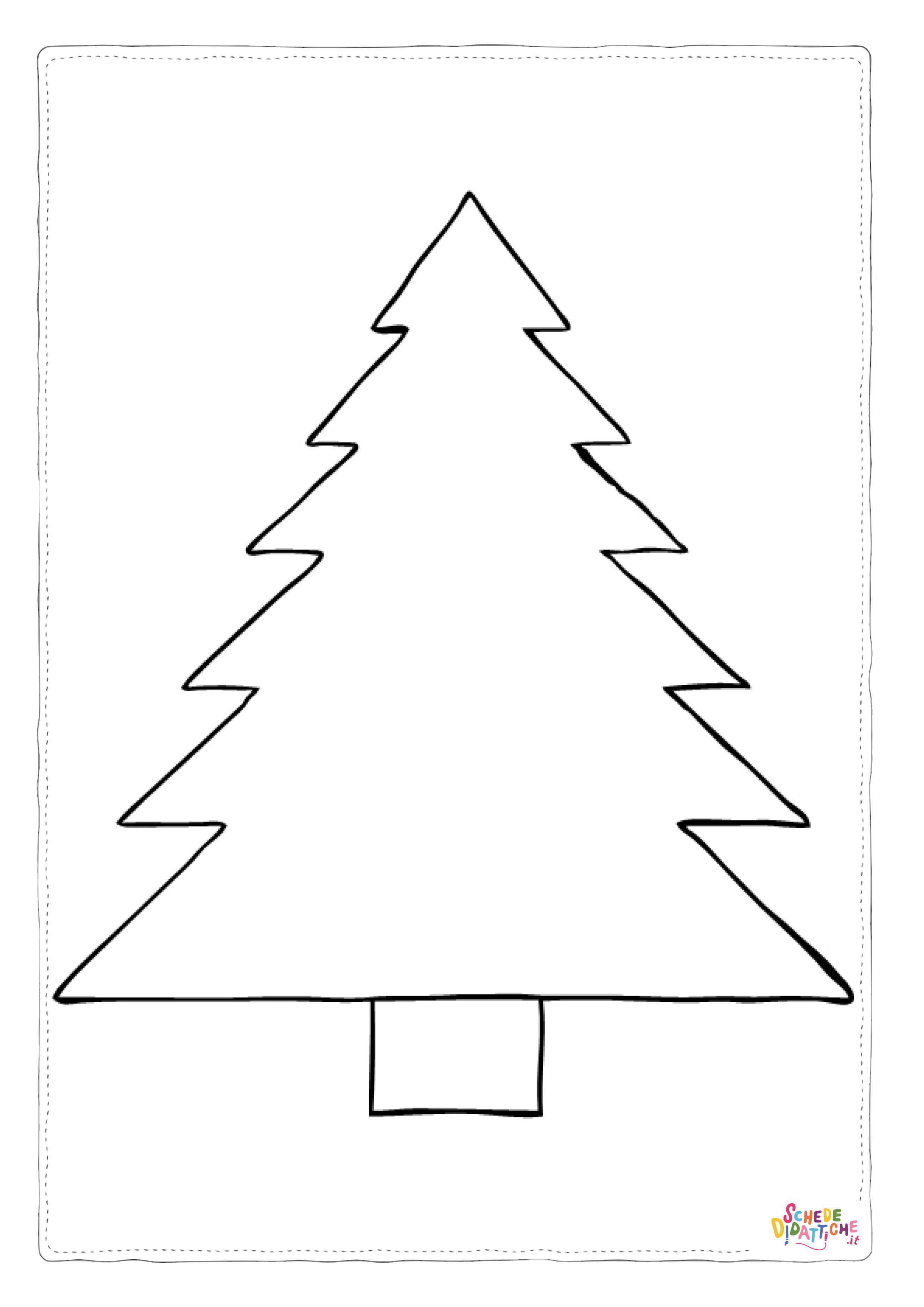 Disegno "Disegno di albero di Natale da stampare e colorare 4" Disegno di albero di Natale da stampare e colorare 4