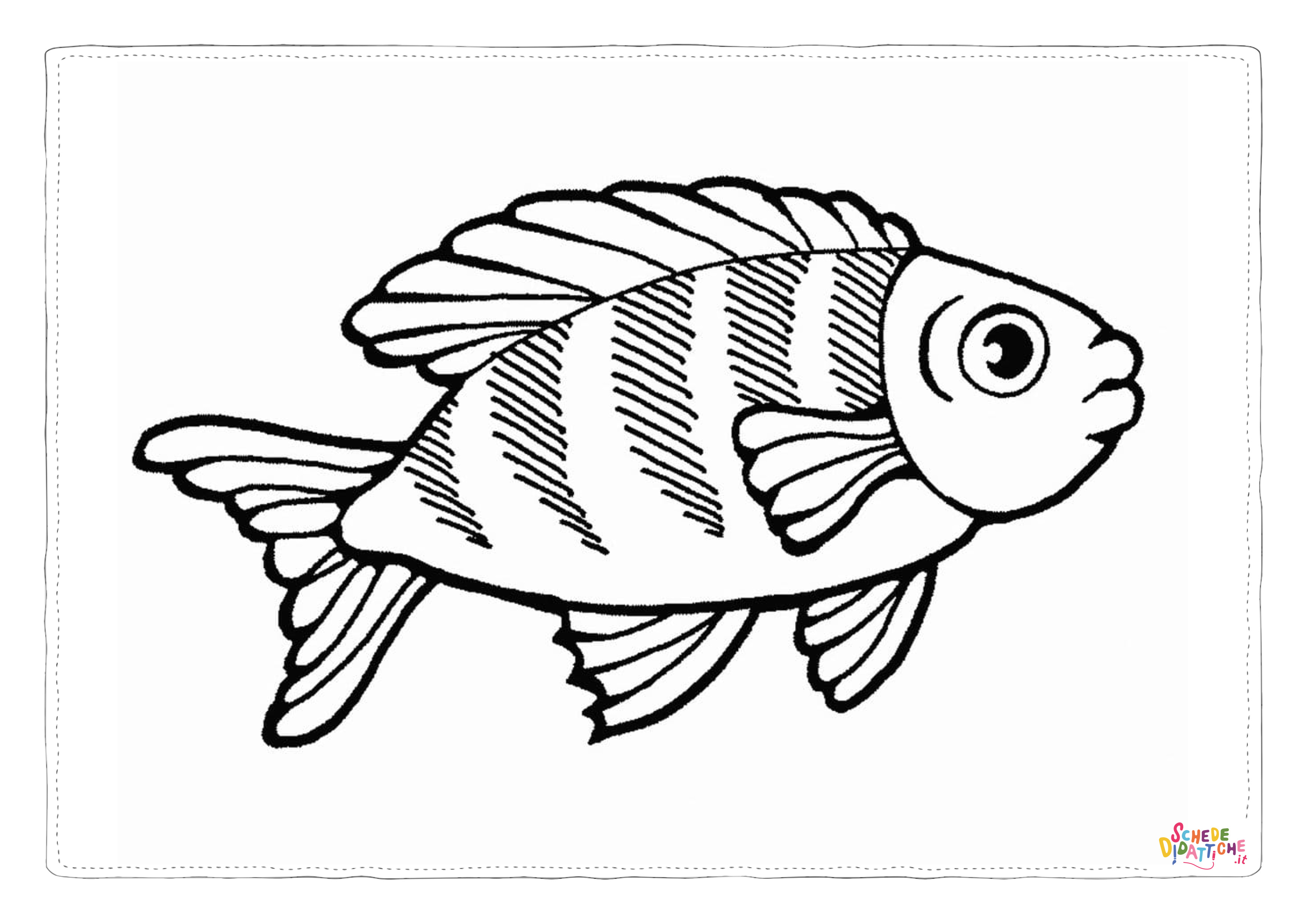 Disegno "Disegno di pesce da stampare e colorare 174" Disegno di pesce da stampare e colorare 174