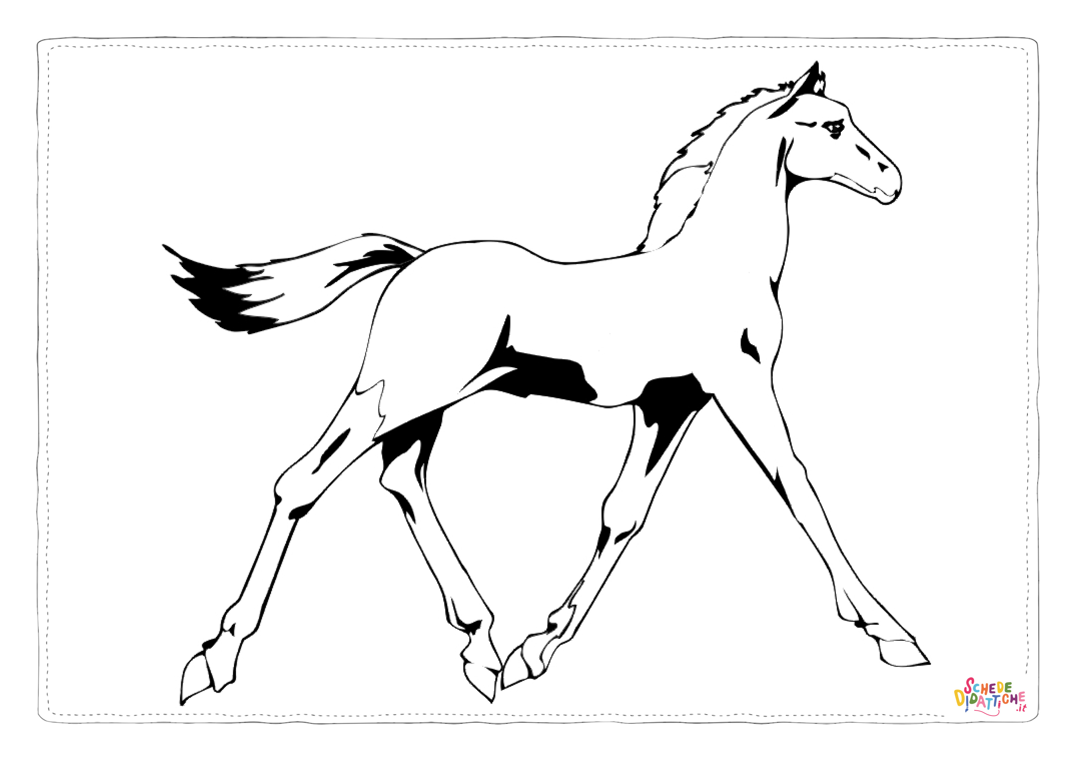 Disegno "Disegno di cavallo da stampare e colorare 73" Disegno di cavallo da stampare e colorare 73