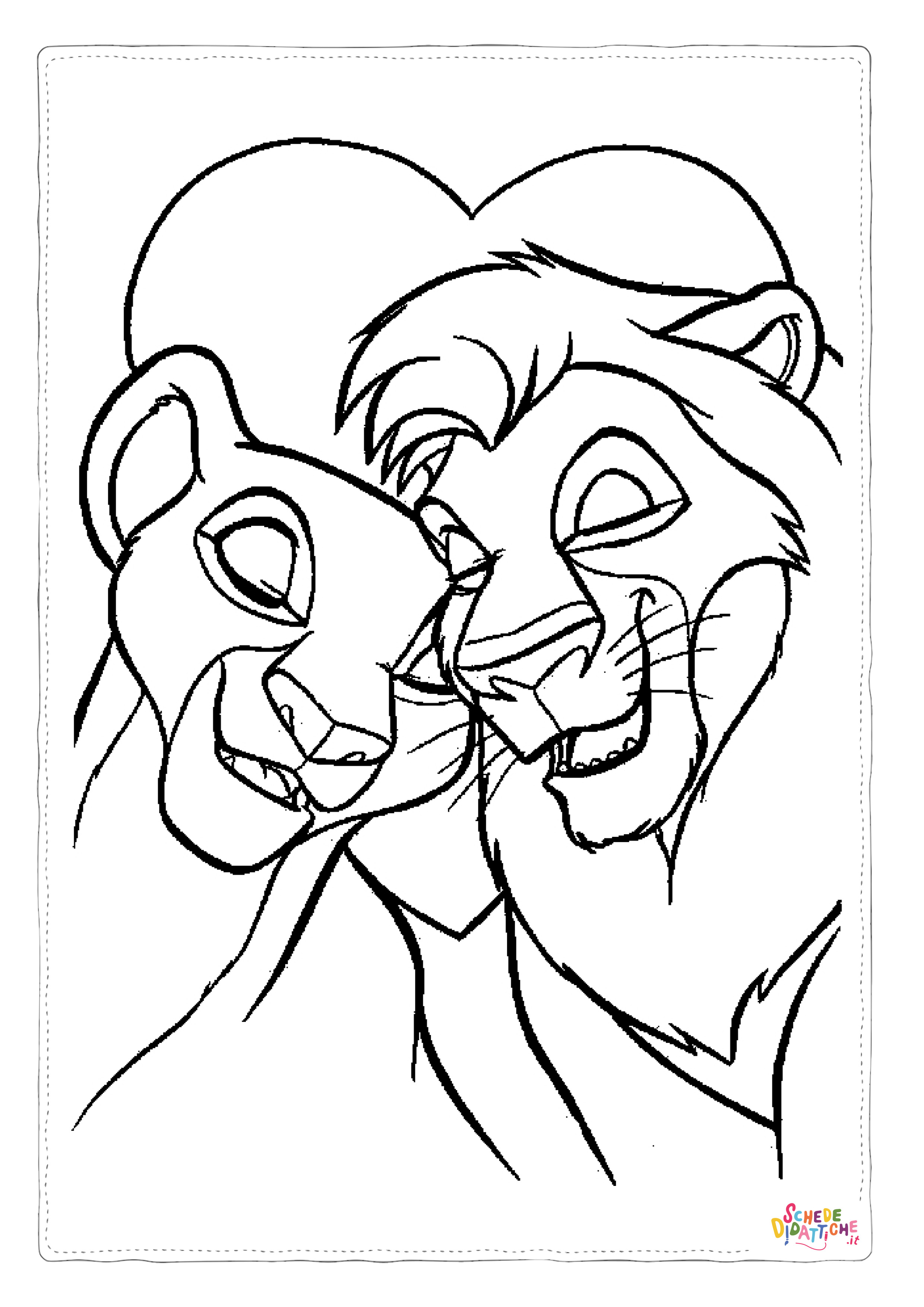 Disegno "Disegno di Re Leone da stampare e colorare 2" Disegno di Re Leone da stampare e colorare 2