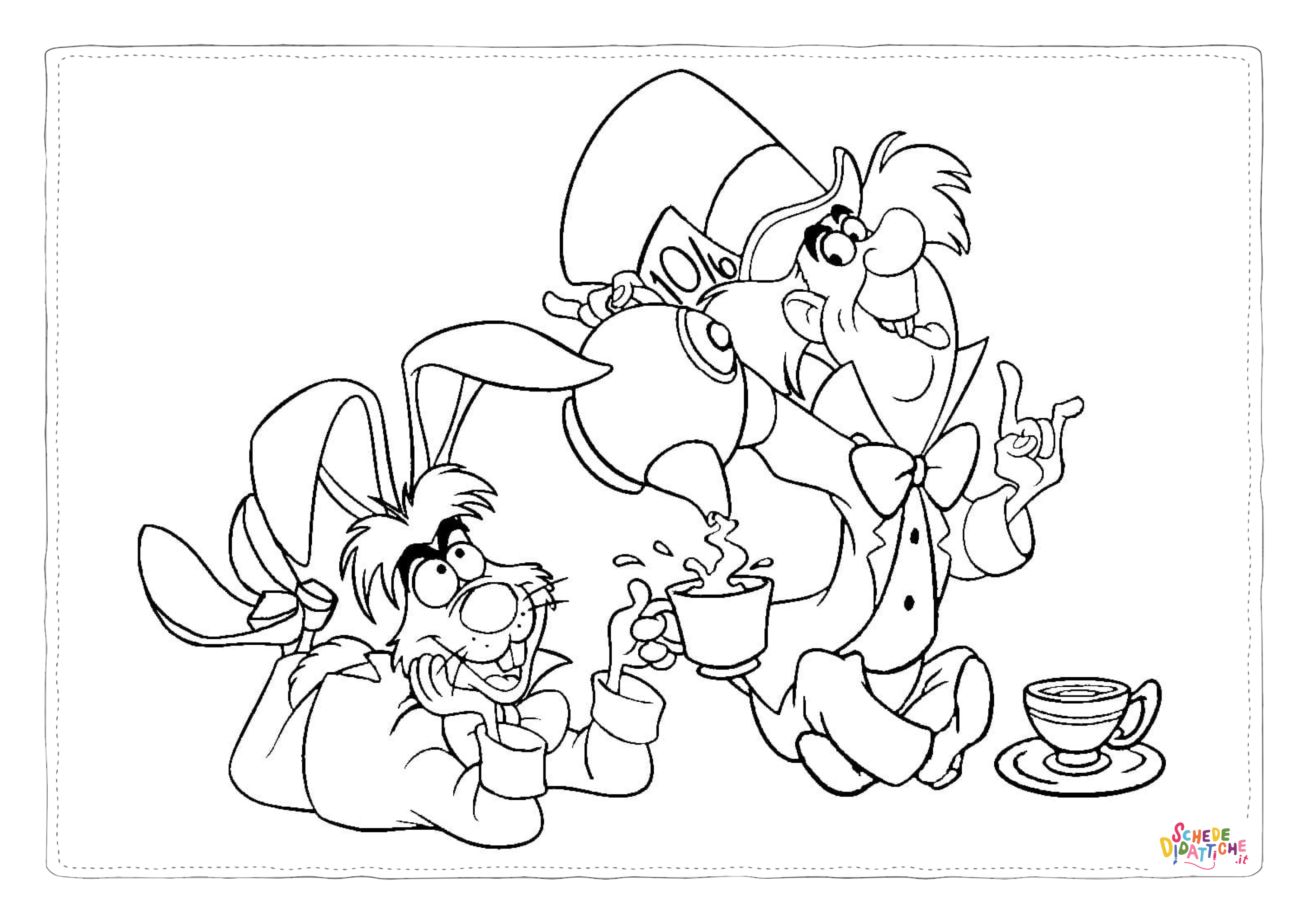Disegno "Disegno di Alice nel paese delle meraviglie da stampare e colorare 70" Disegno di Alice nel paese delle meraviglie da stampare e colorare 70