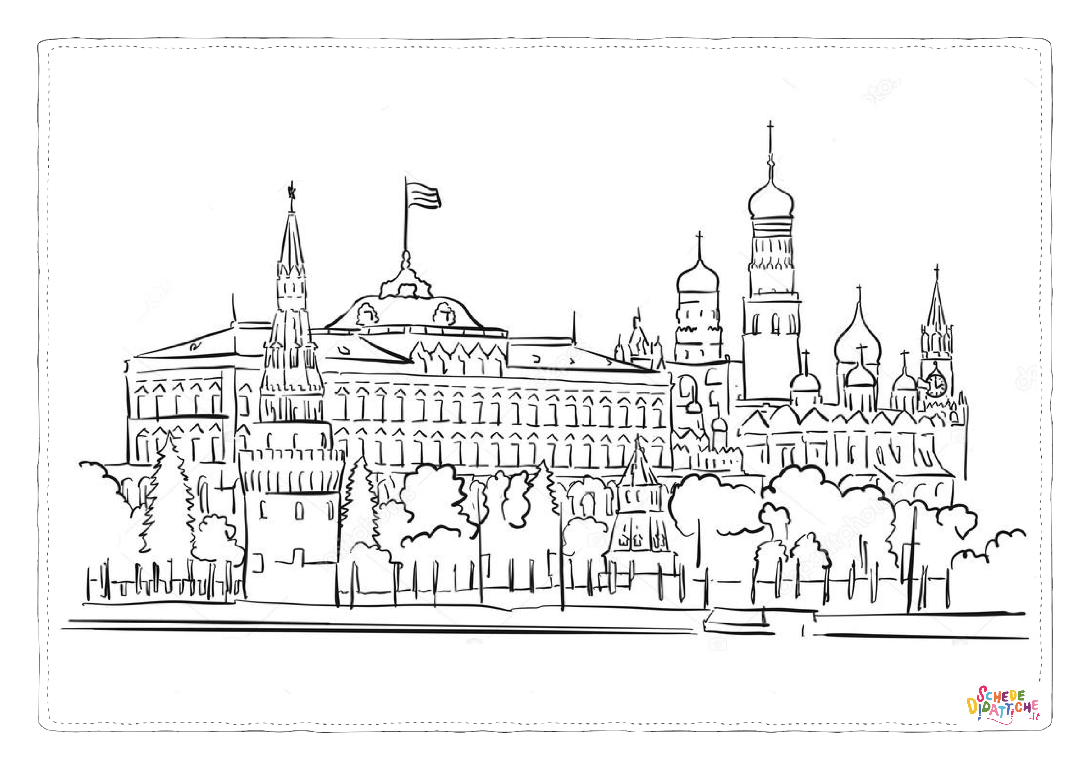 Disegno "Disegno di monumento famoso da stampare e colorare 17" Disegno di monumento famoso da stampare e colorare 17