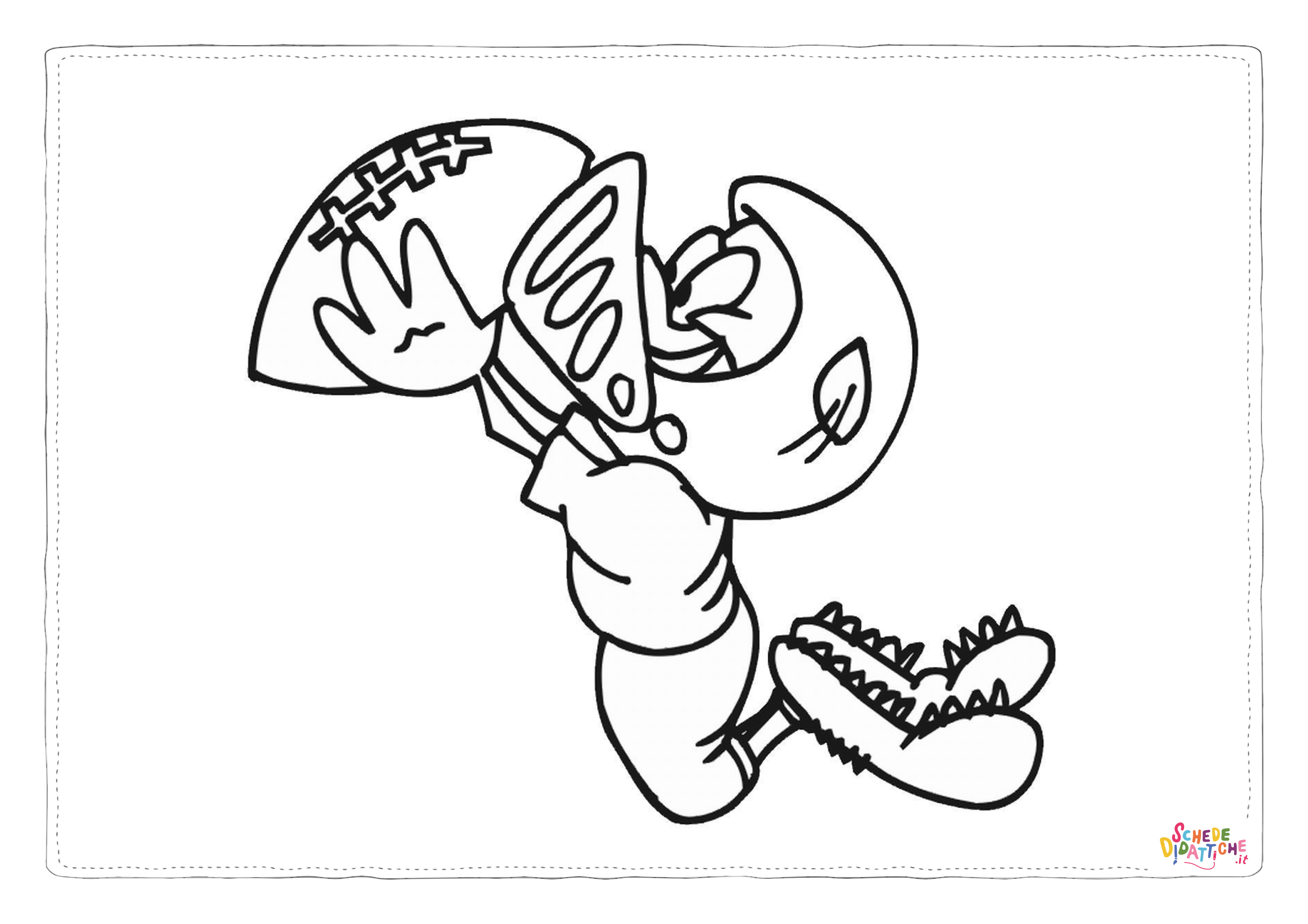 Disegno "Disegno di football americano da stampare e colorare 47" Disegno di football americano da stampare e colorare 47