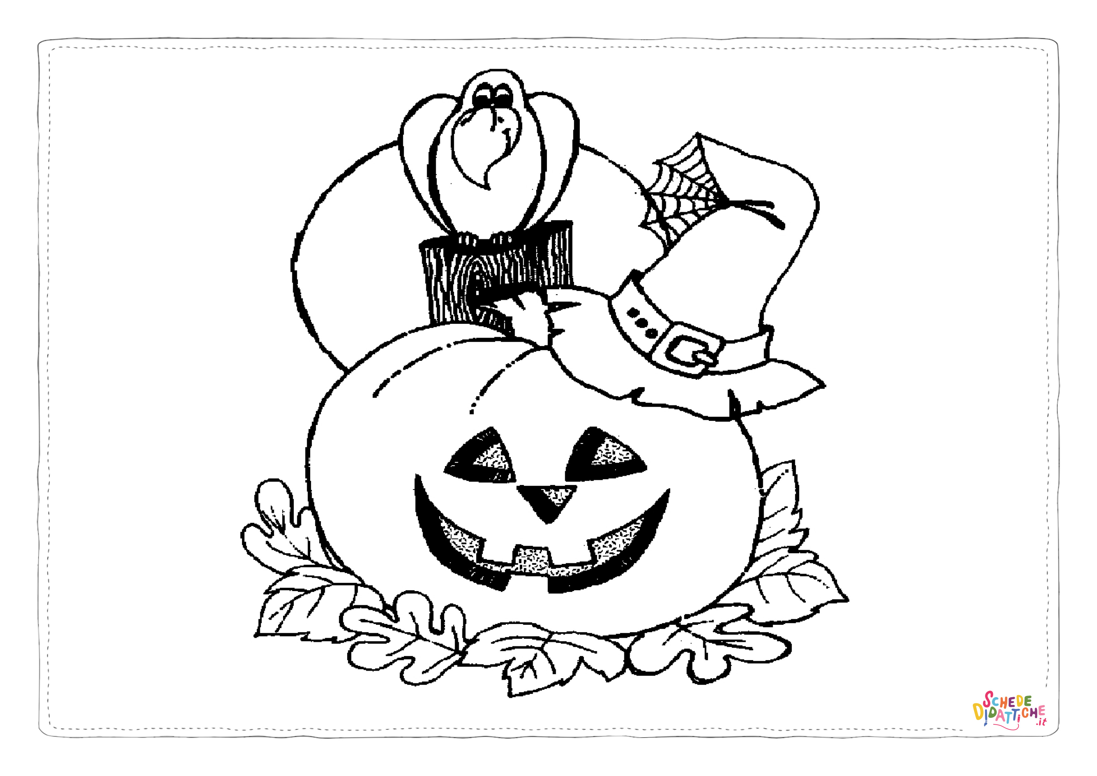 Disegno "Disegno di zucca di Halloween da stampare e colorare 36" Disegno di zucca di Halloween da stampare e colorare 36