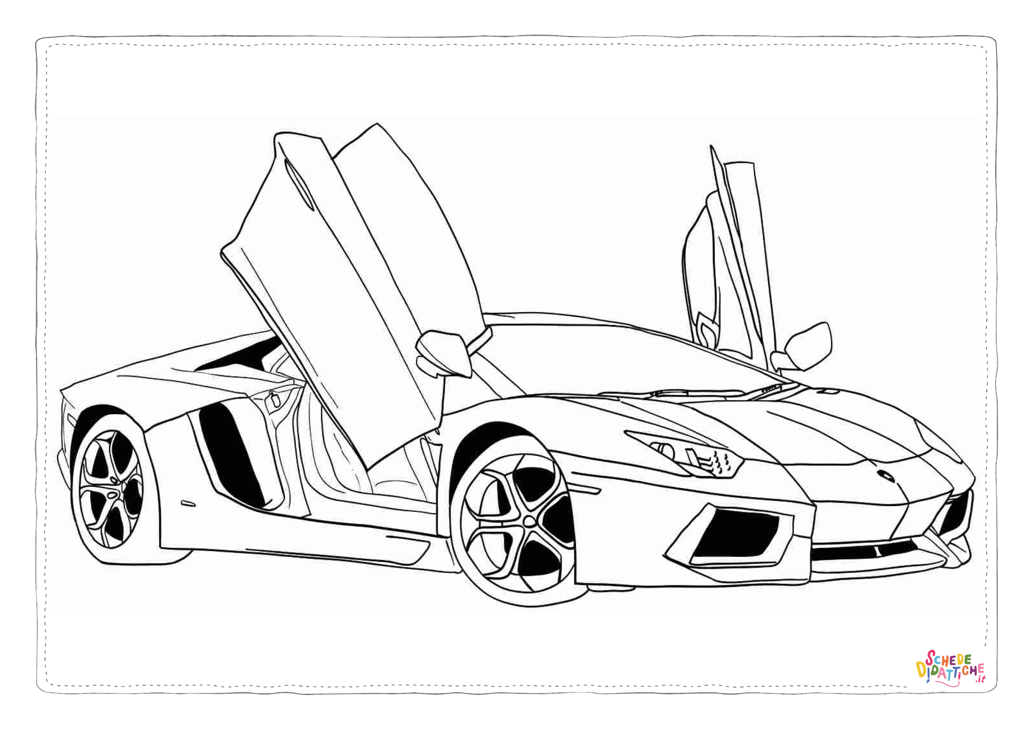 Disegno "Disegno di automobile da stampare e colorare 136" Disegno di automobile da stampare e colorare 136