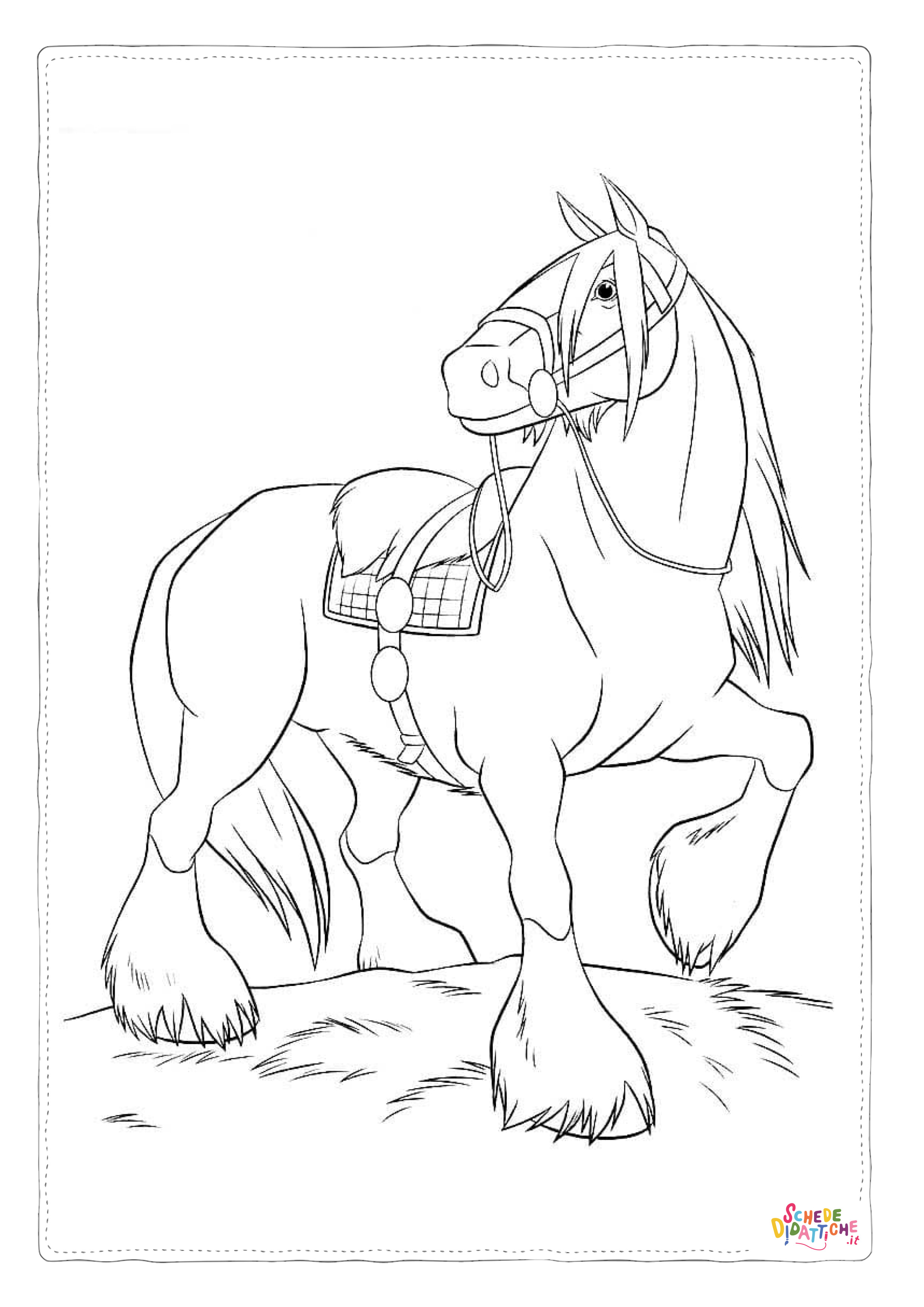 Disegno "Disegno di cavallo da stampare e colorare 125" Disegno di cavallo da stampare e colorare 125