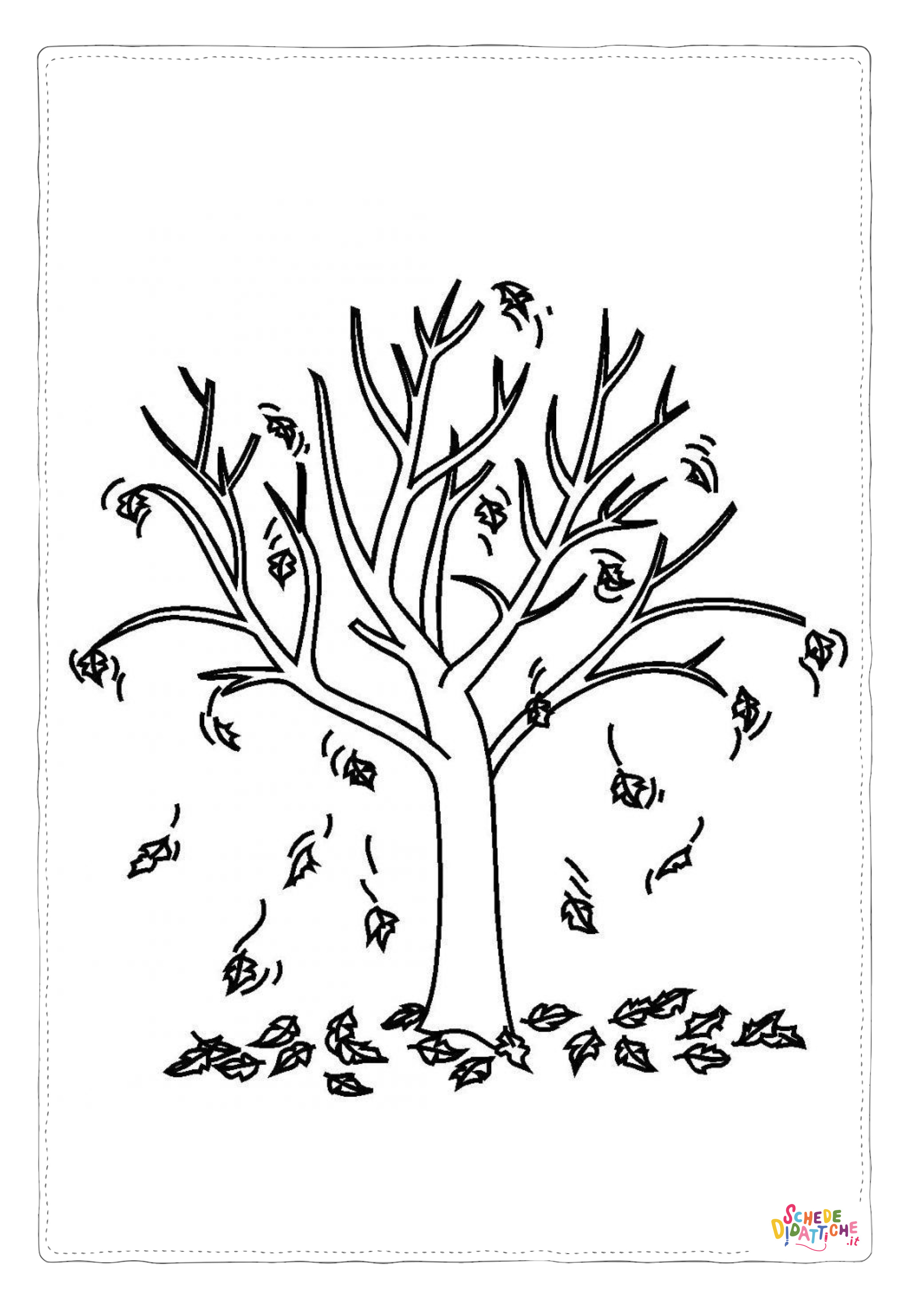 Disegno di albero da stampare e colorare 138