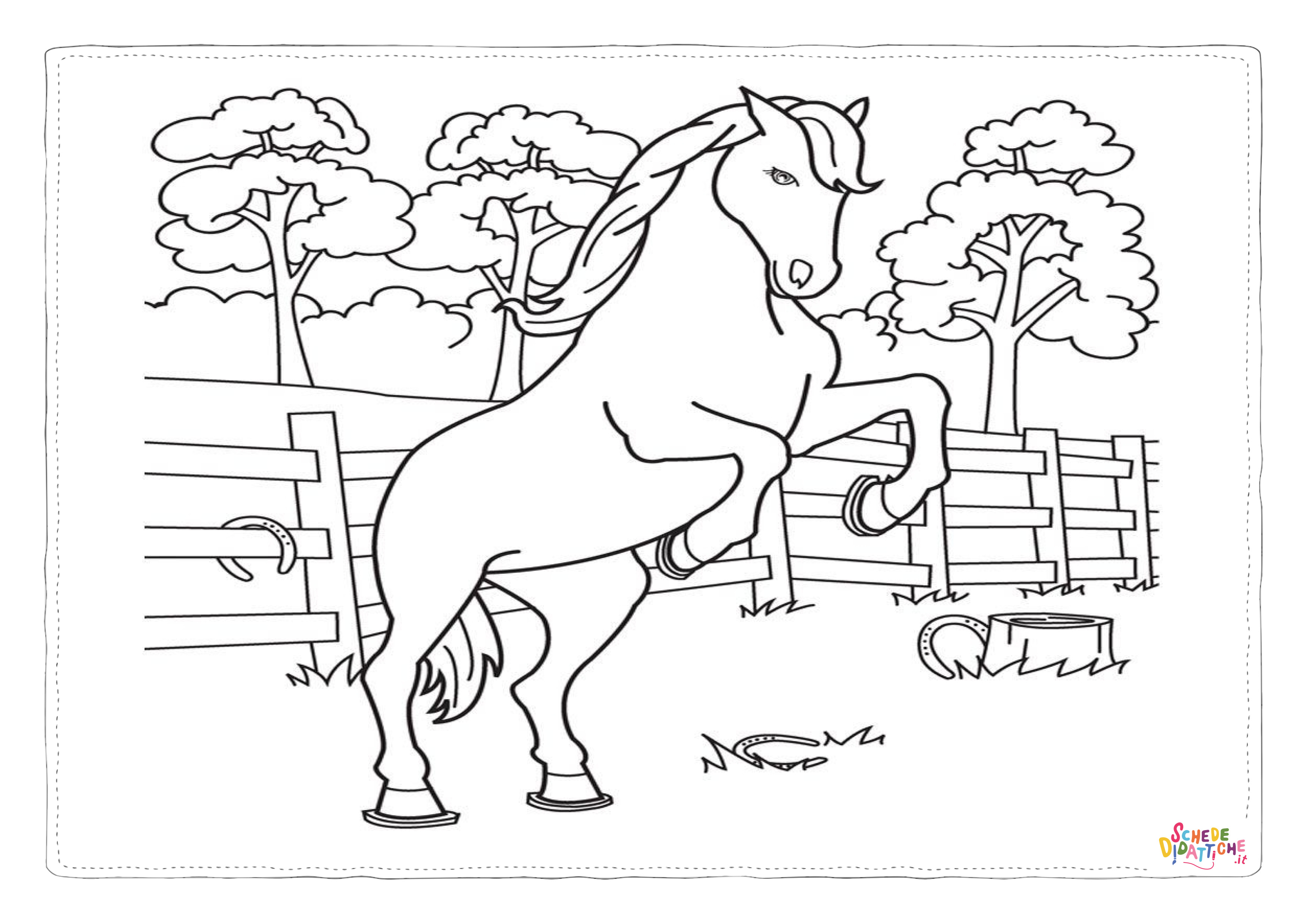 Disegno "Disegno di cavallo da stampare e colorare 11" Disegno di cavallo da stampare e colorare 11