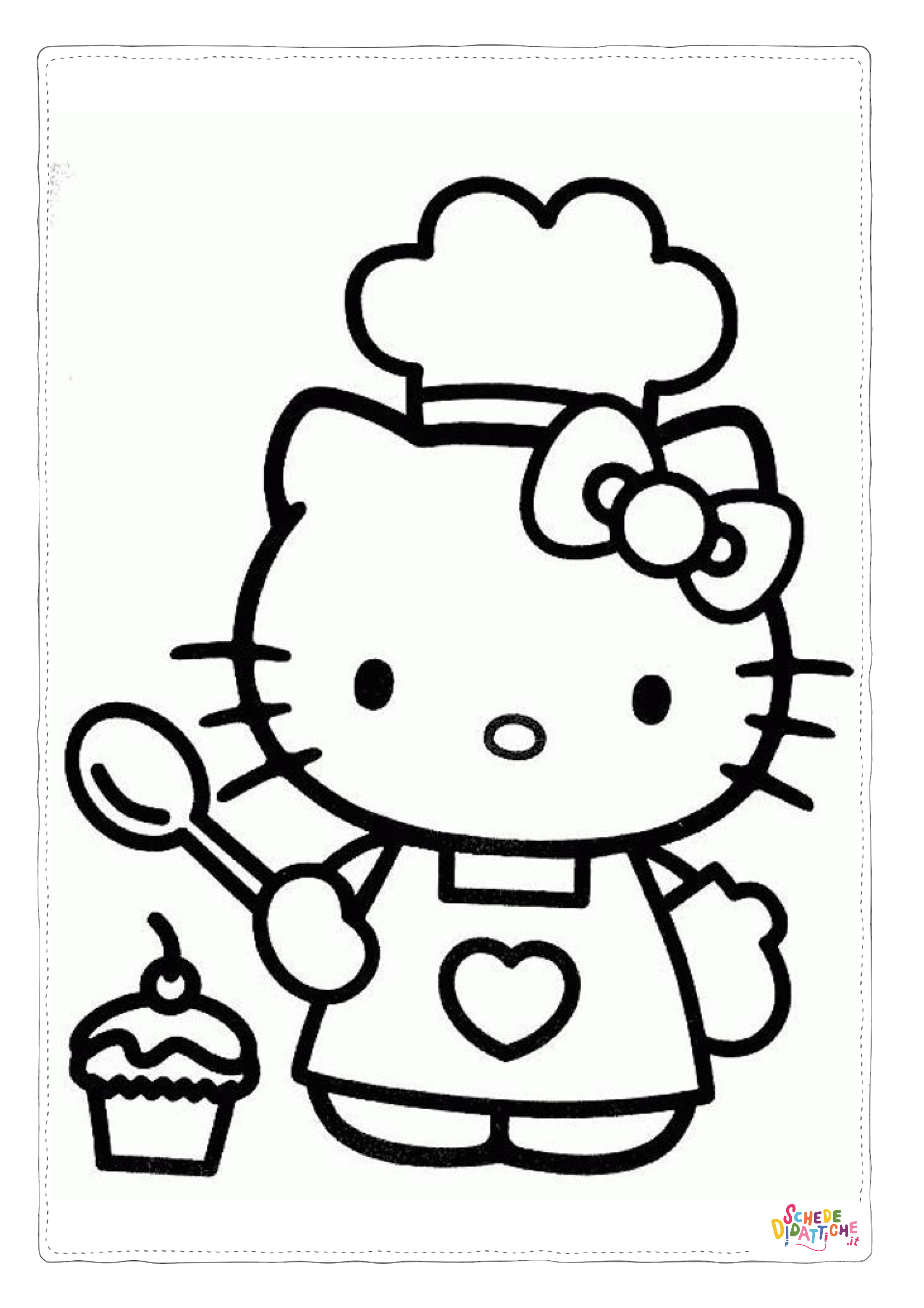 Disegno "Disegno di Hello Kitty da stampare e colorare 216" Disegno di Hello Kitty da stampare e colorare 216