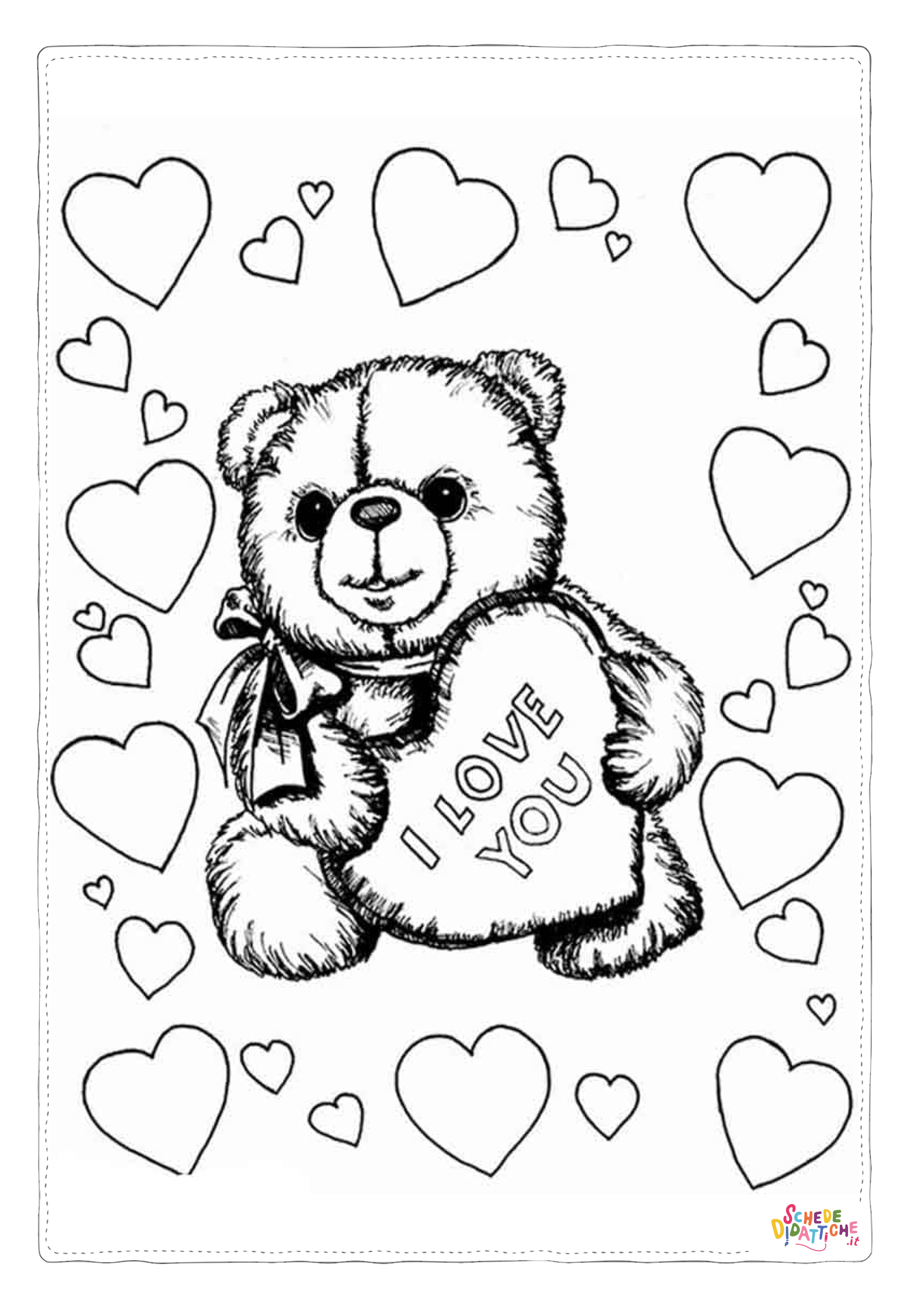 Disegno "Disegno di San Valentino da stampare e colorare 62" Disegno di San Valentino da stampare e colorare 62