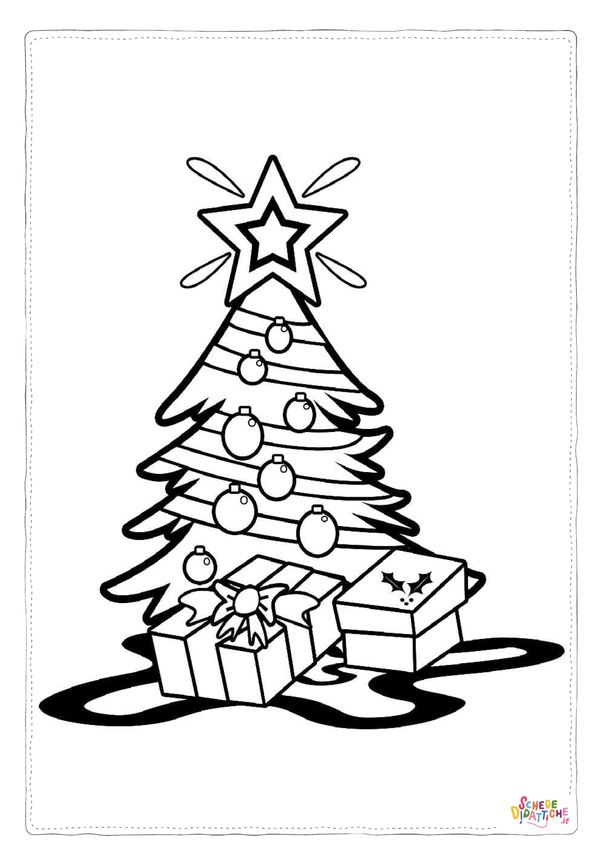 Disegno "Disegno di albero di Natale da stampare e colorare 169" Disegno di albero di Natale da stampare e colorare 169