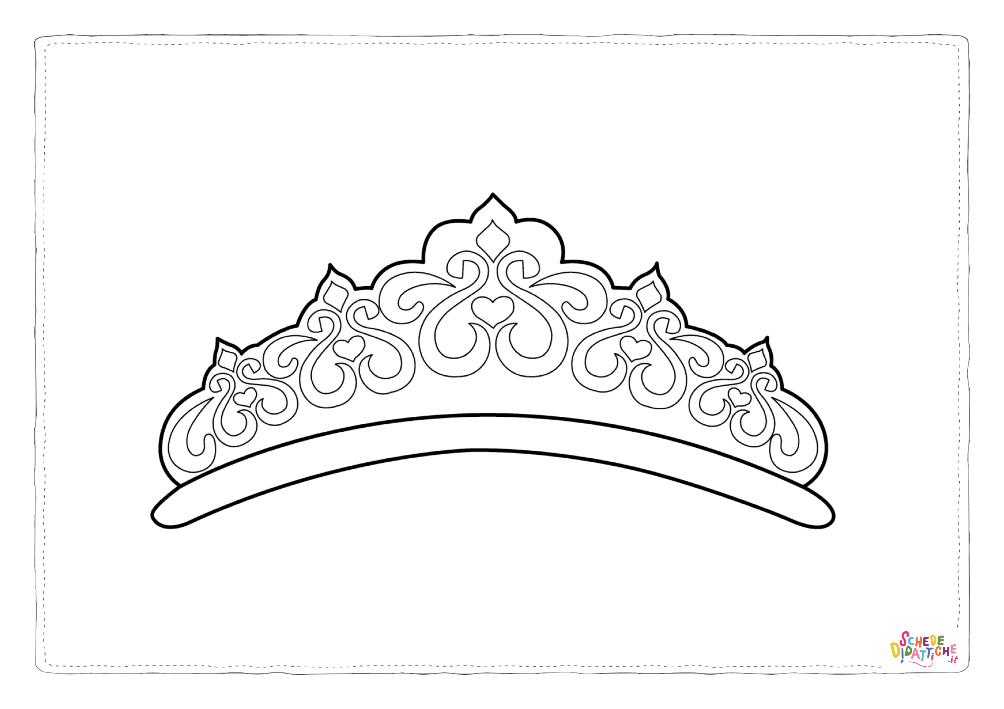 Disegno "Disegno di corona reale da stampare e colorare 9" Disegno di corona reale da stampare e colorare 9