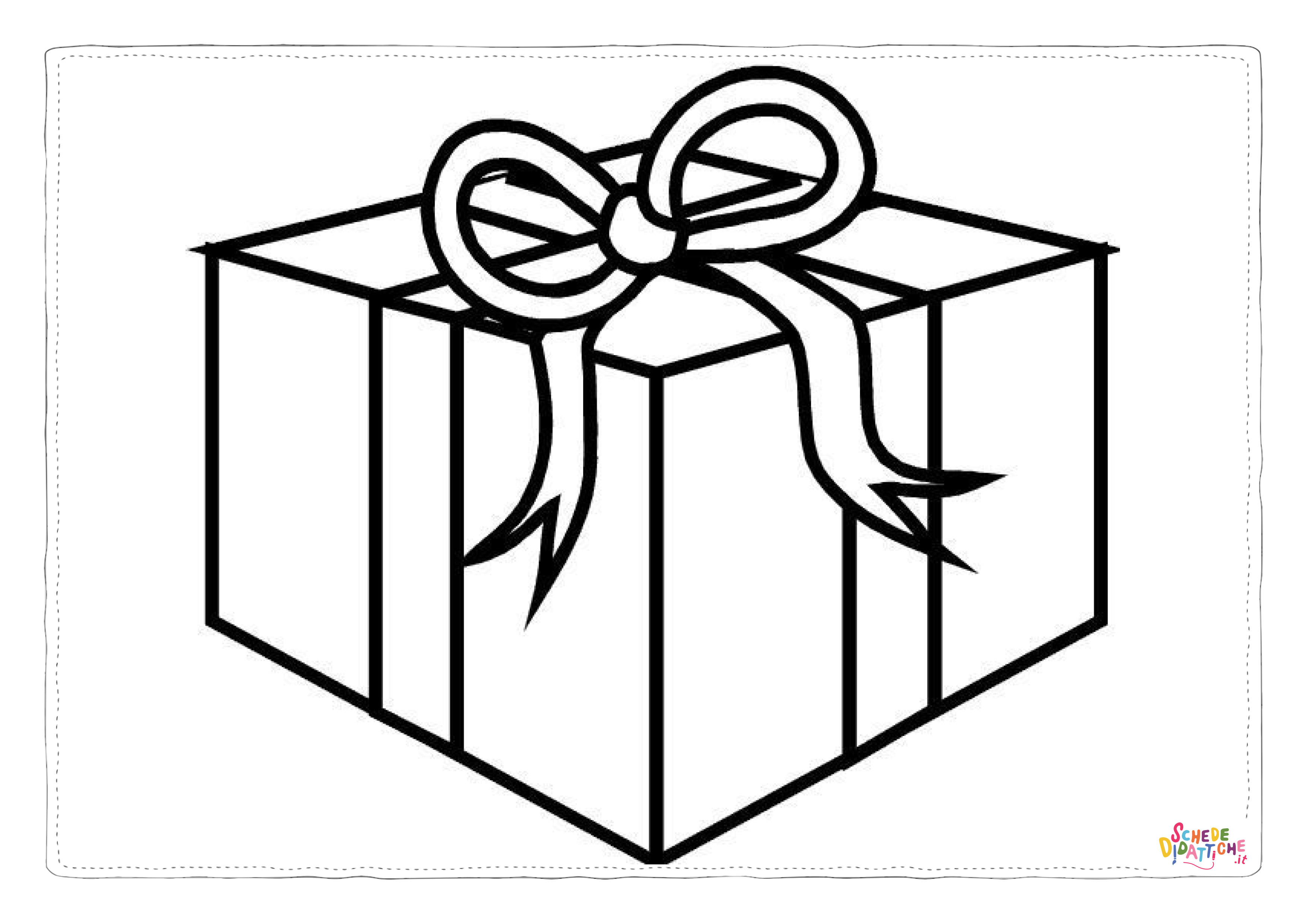 Disegno "Disegno di regalo da stampare e colorare 27" Disegno di regalo da stampare e colorare 27
