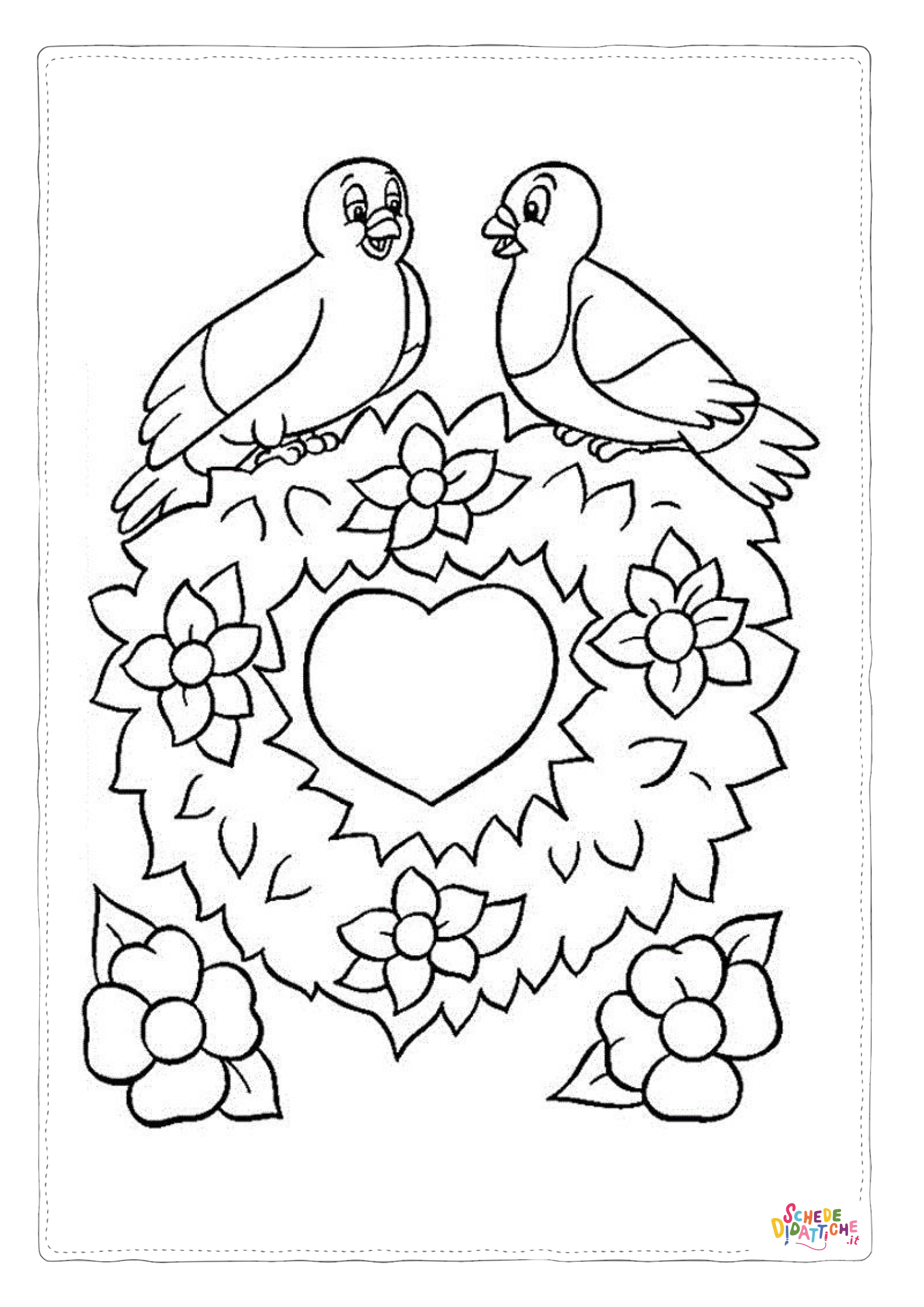 Disegno "Disegno di San Valentino da stampare e colorare 133" Disegno di San Valentino da stampare e colorare 133
