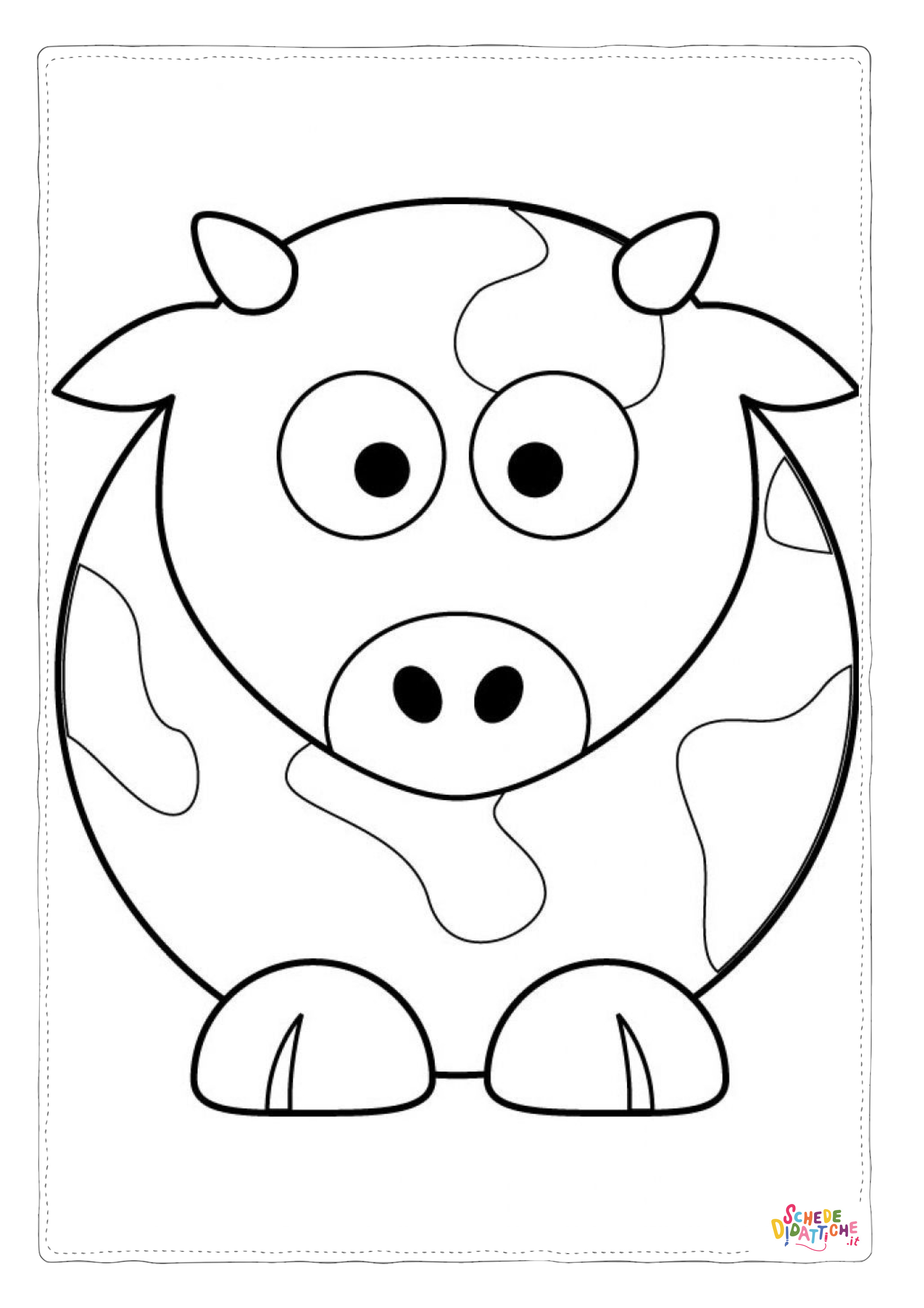 Disegno "Disegno di mucca da stampare e colorare 79" Disegno di mucca da stampare e colorare 79