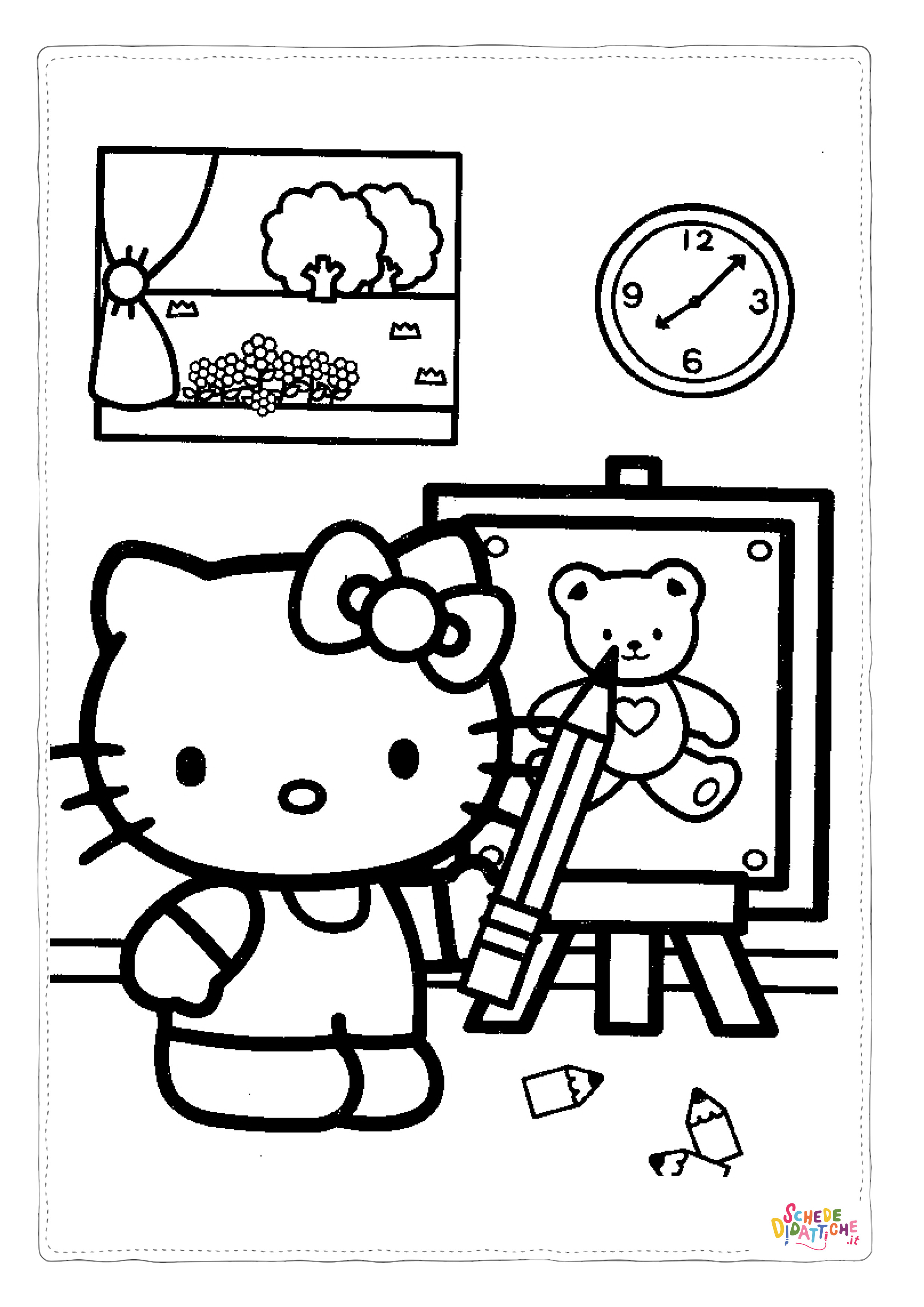 Disegno "Disegno di Hello Kitty da stampare e colorare 23" Disegno di Hello Kitty da stampare e colorare 23
