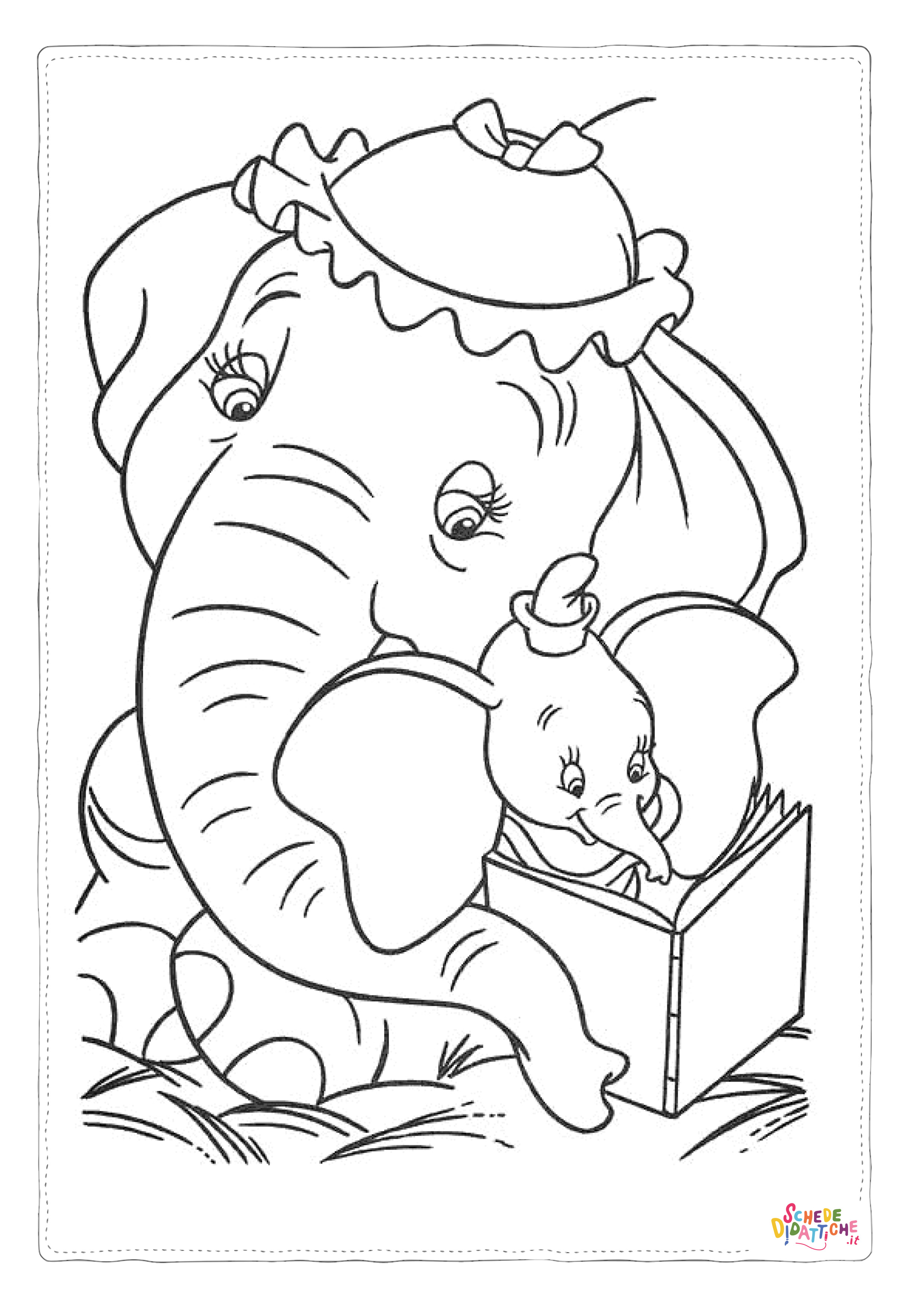 Disegno di Dumbo da stampare e colorare 26