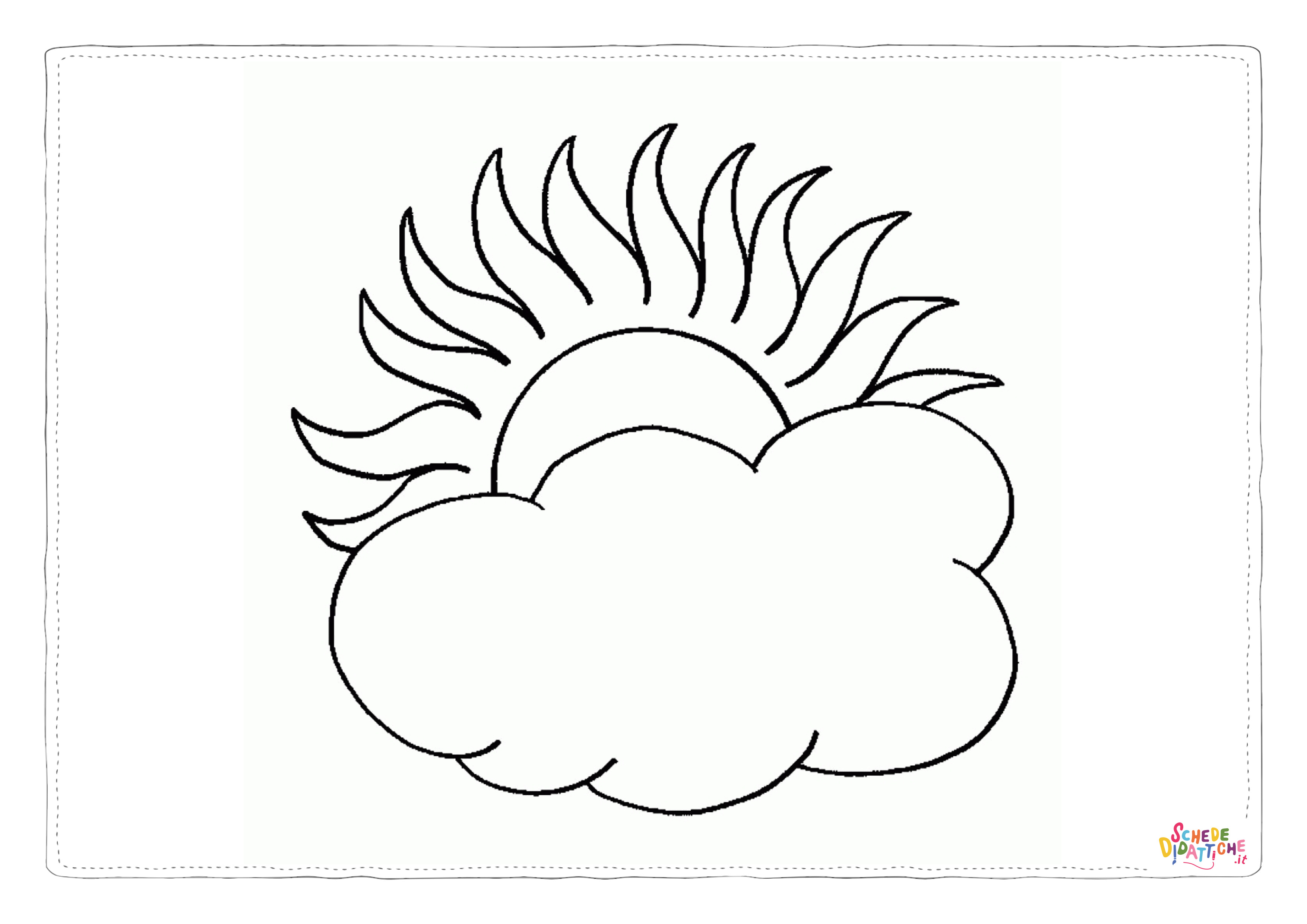 Disegno "Disegno di nuvola da stampare e colorare 25" Disegno di nuvola da stampare e colorare 25
