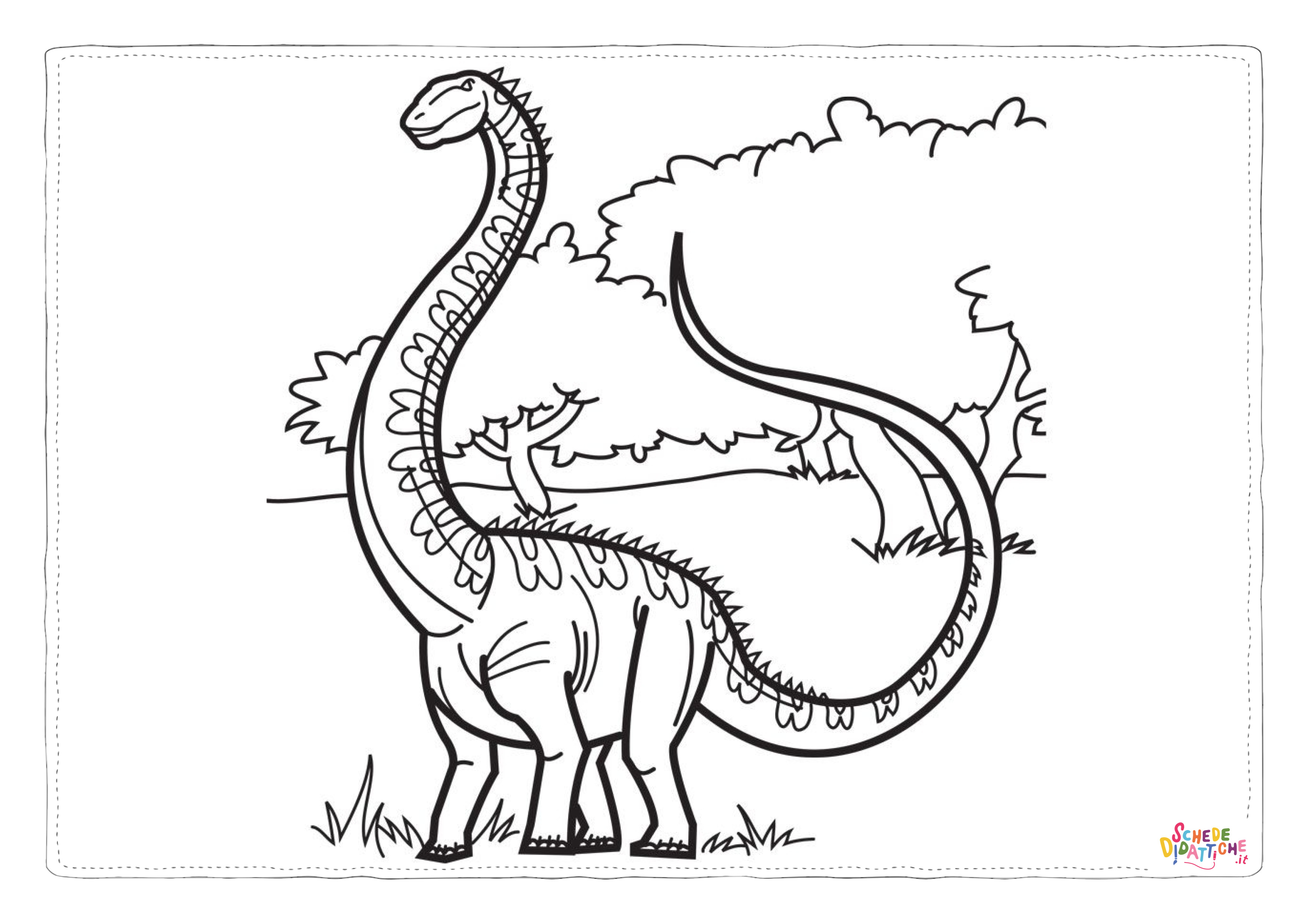 Disegno "Disegno di Brachiosauro da stampare e colorare 25" Disegno di Brachiosauro da stampare e colorare 25