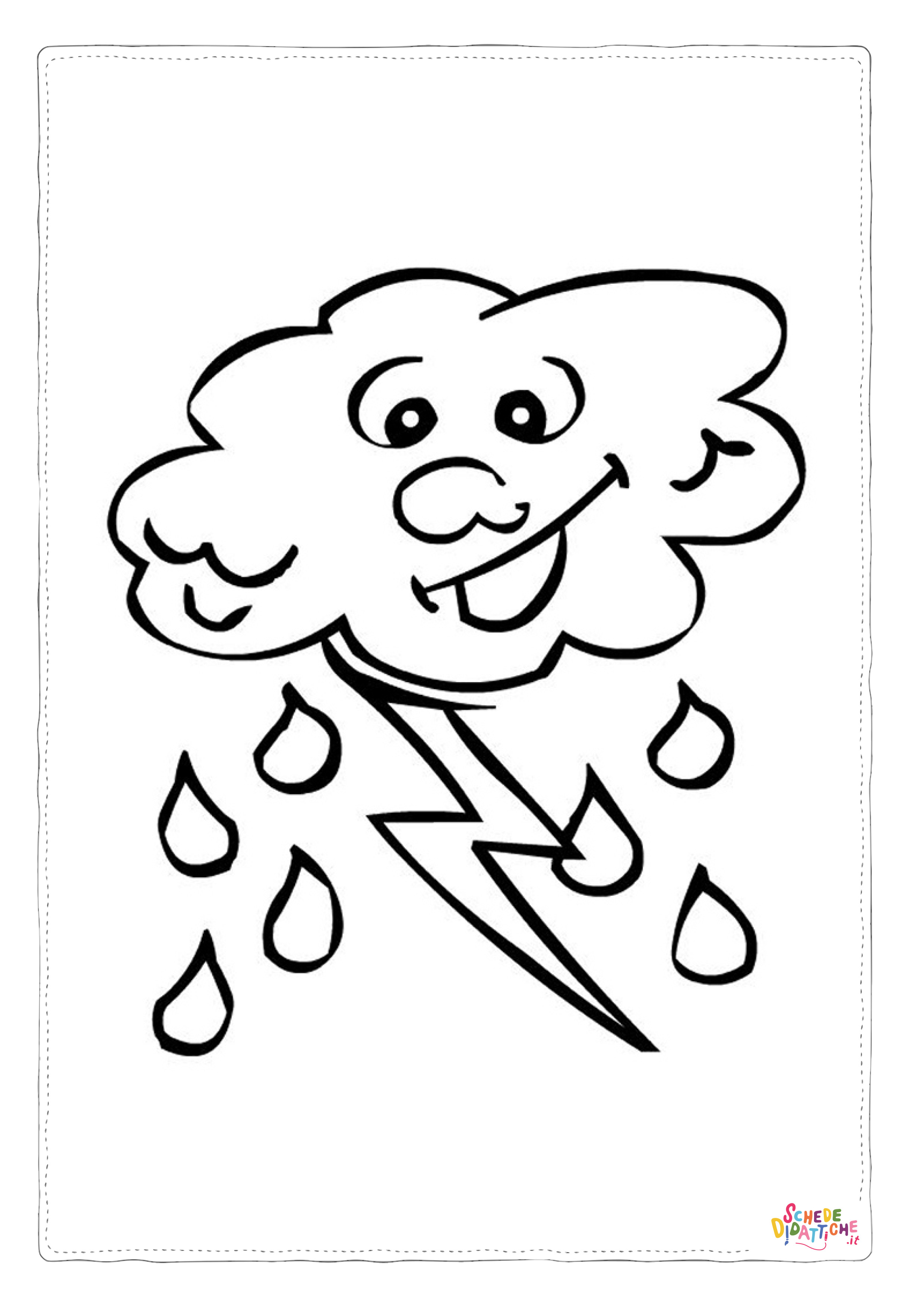Disegno "Disegno di pioggia da stampare e colorare 45" Disegno di pioggia da stampare e colorare 45