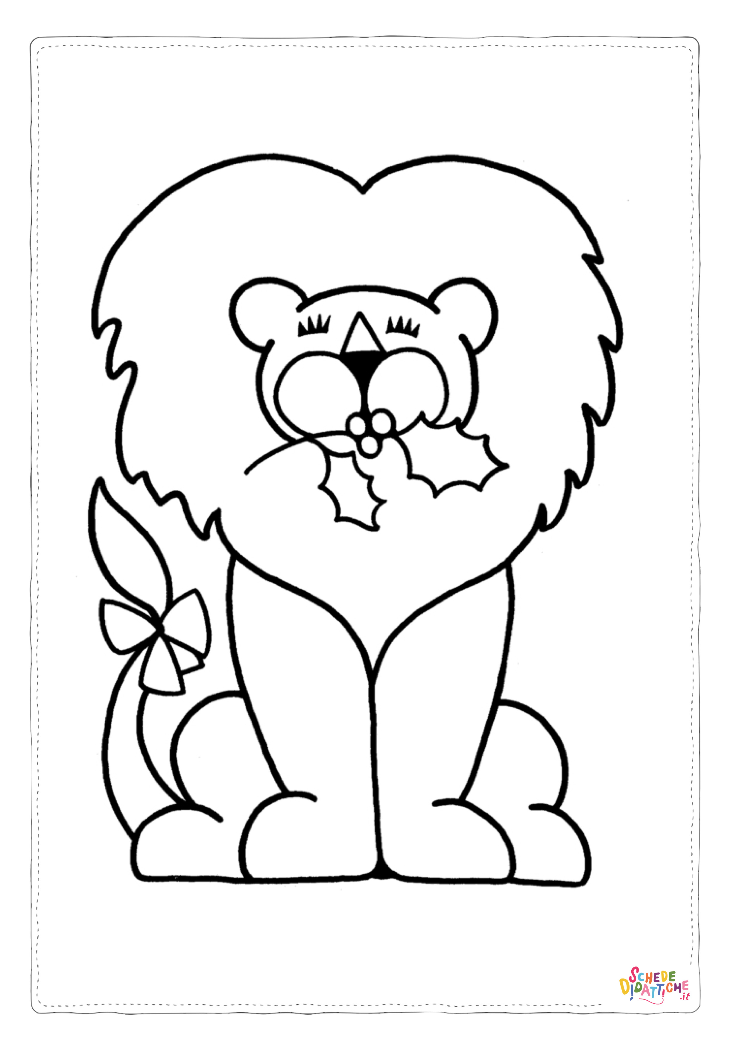 Disegno "Disegno di leone da stampare e colorare 16" Disegno di leone da stampare e colorare 16