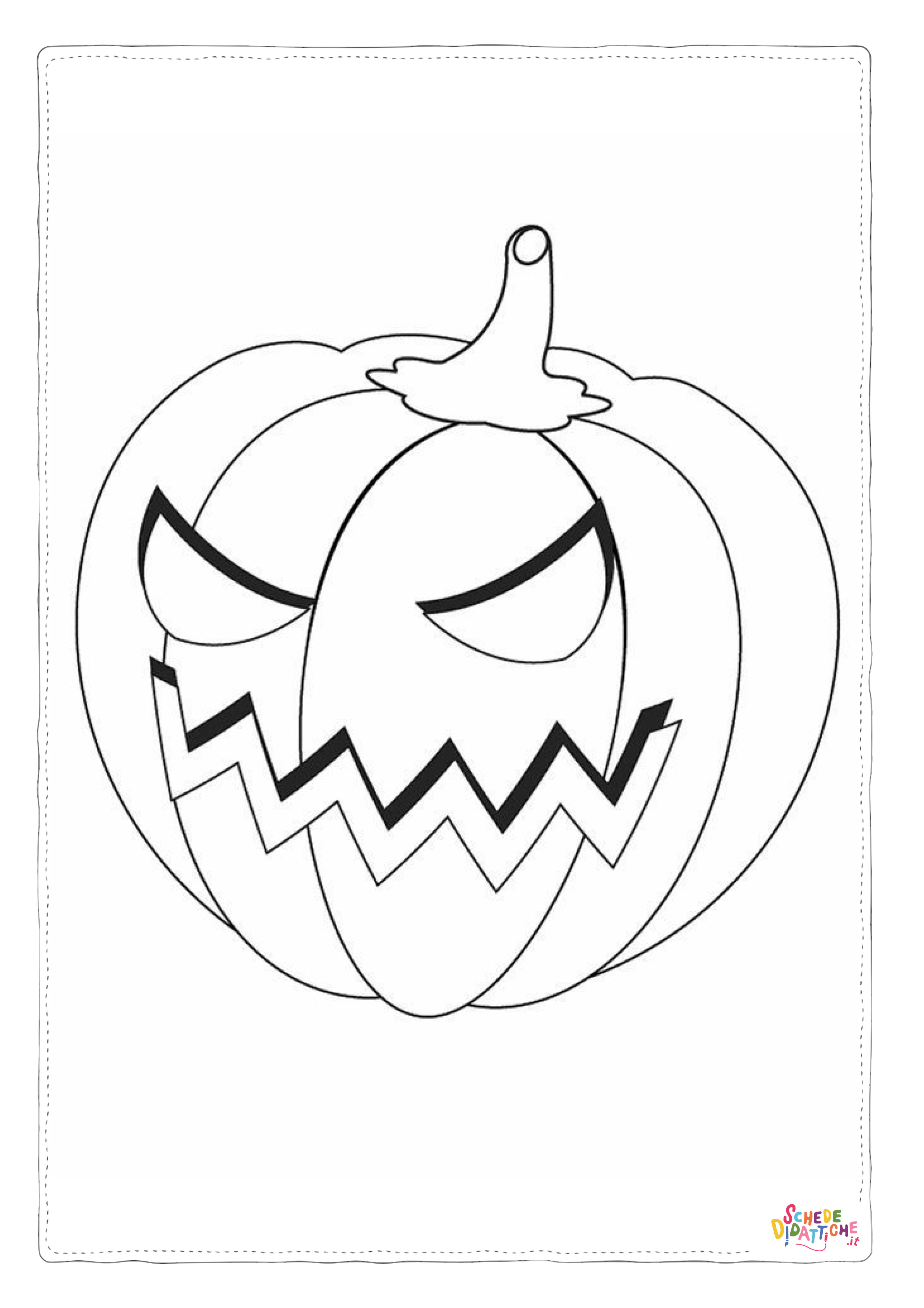 Disegno "Disegno di zucca di Halloween da stampare e colorare 228" Disegno di zucca di Halloween da stampare e colorare 228