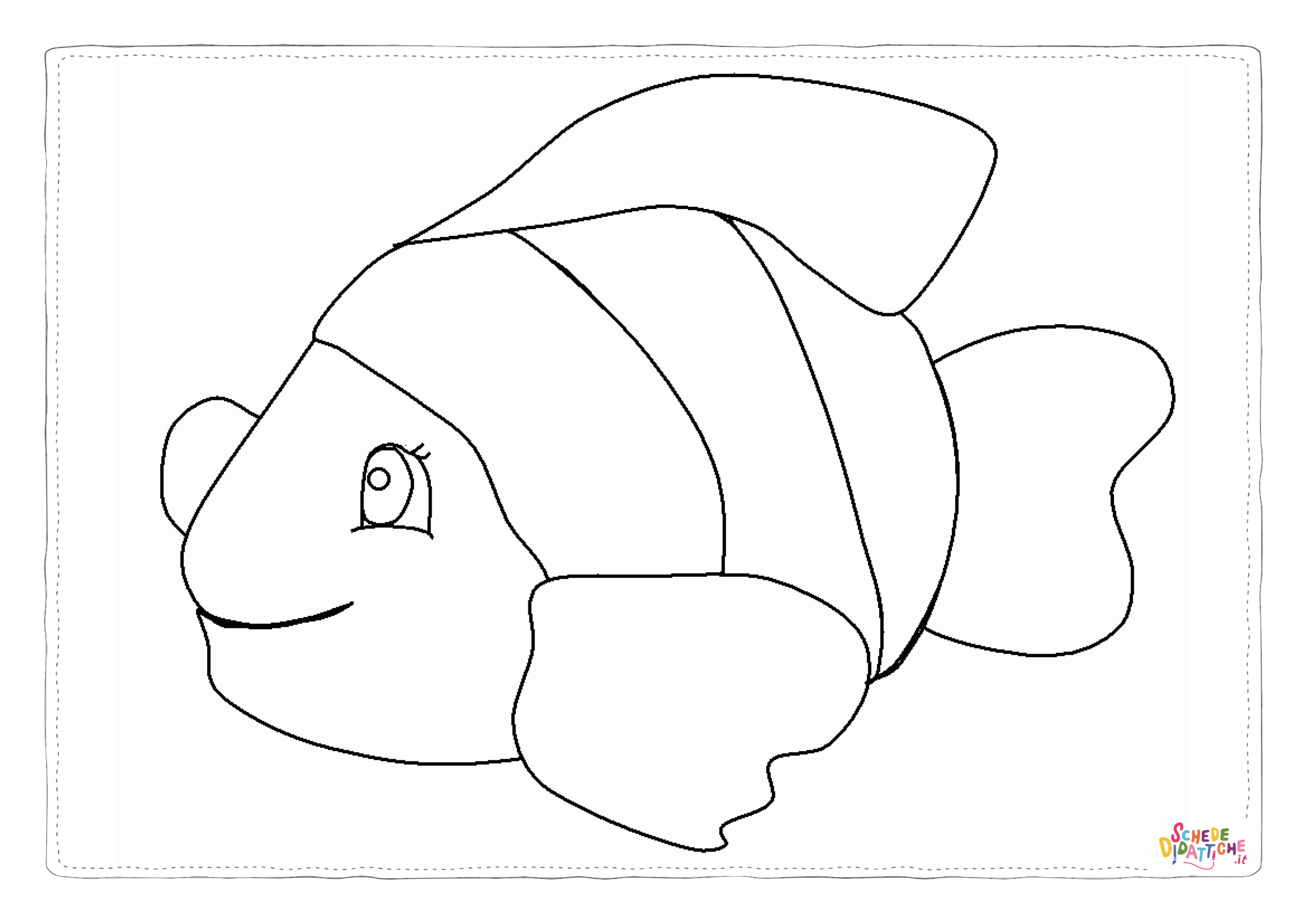 Disegno di pesce da stampare e colorare 13