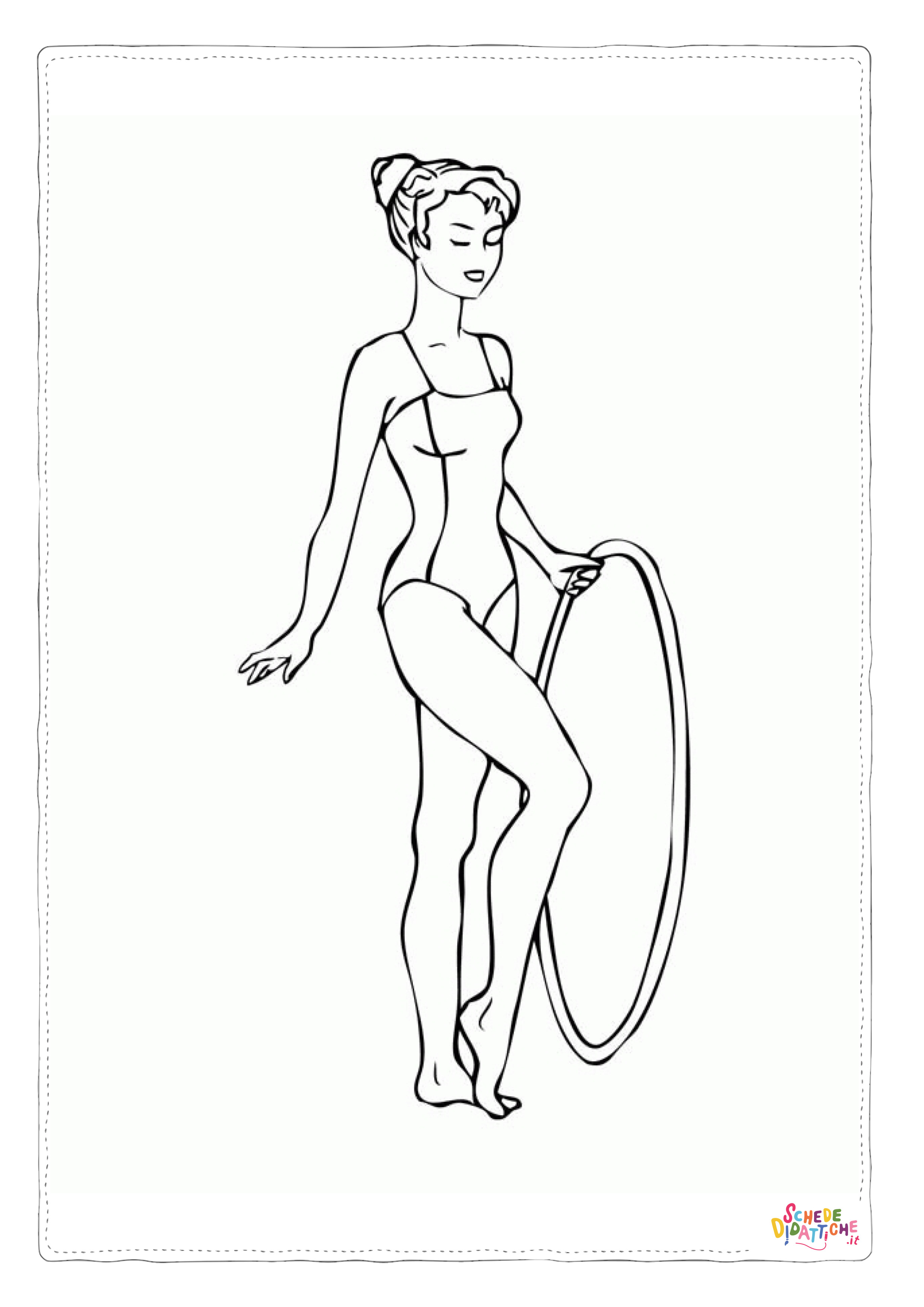 Disegno "Disegno di ginnastica da stampare e colorare 22" Disegno di ginnastica da stampare e colorare 22